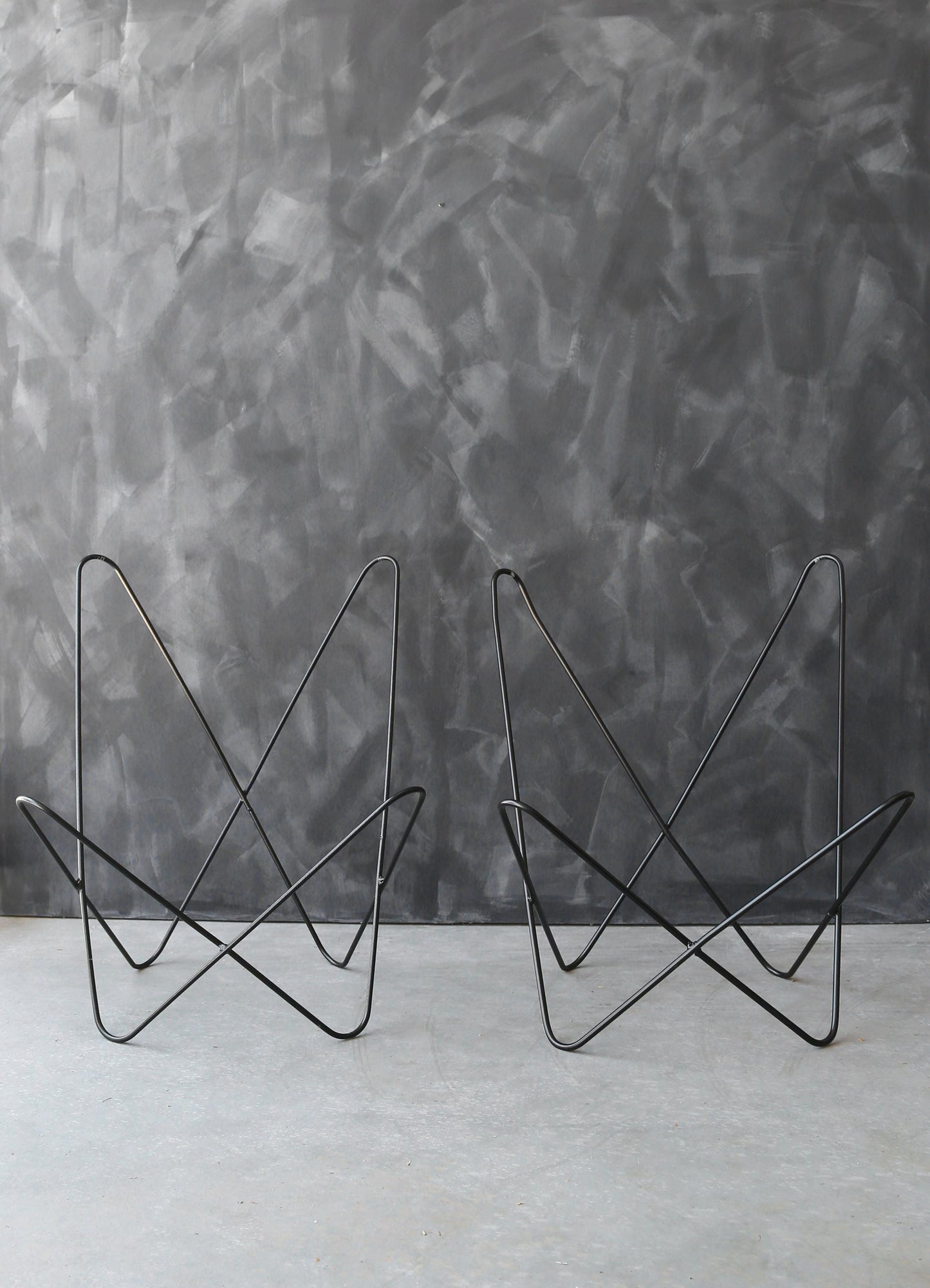 Mid Century Modern 1960s BKF Hardoy for Knoll Butterly chairs US Military canvas covers