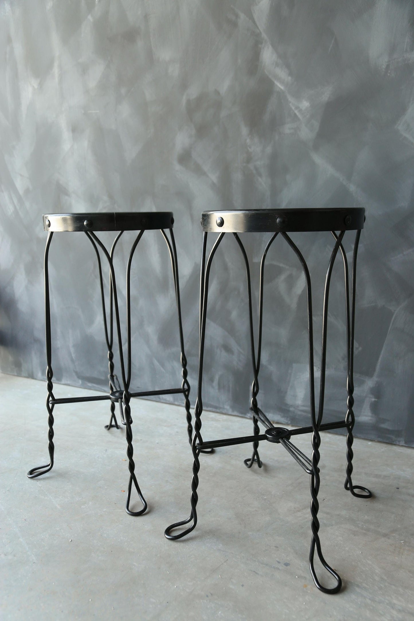 Antique Cafe metal stools