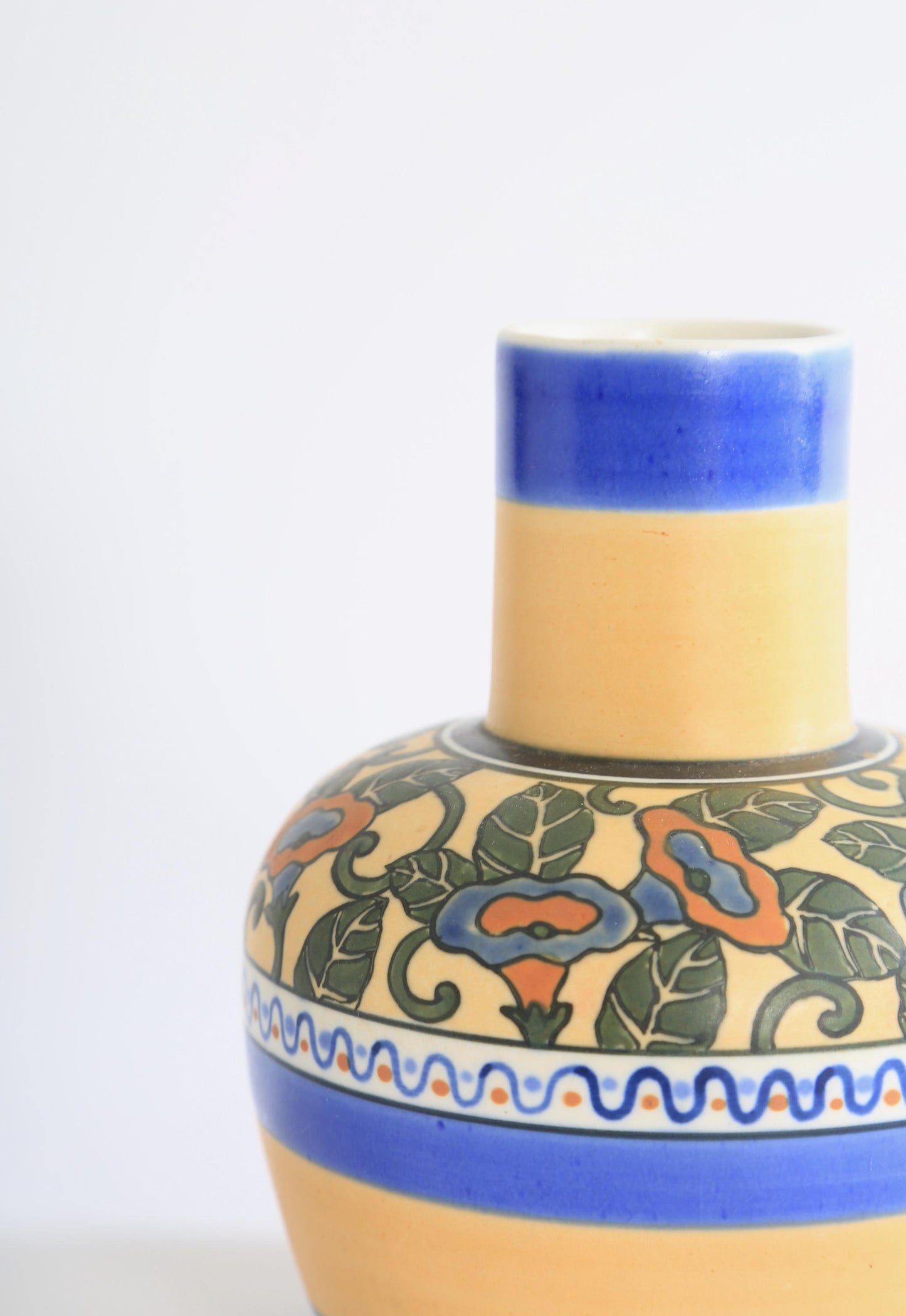 Vintage Japanese floral vase