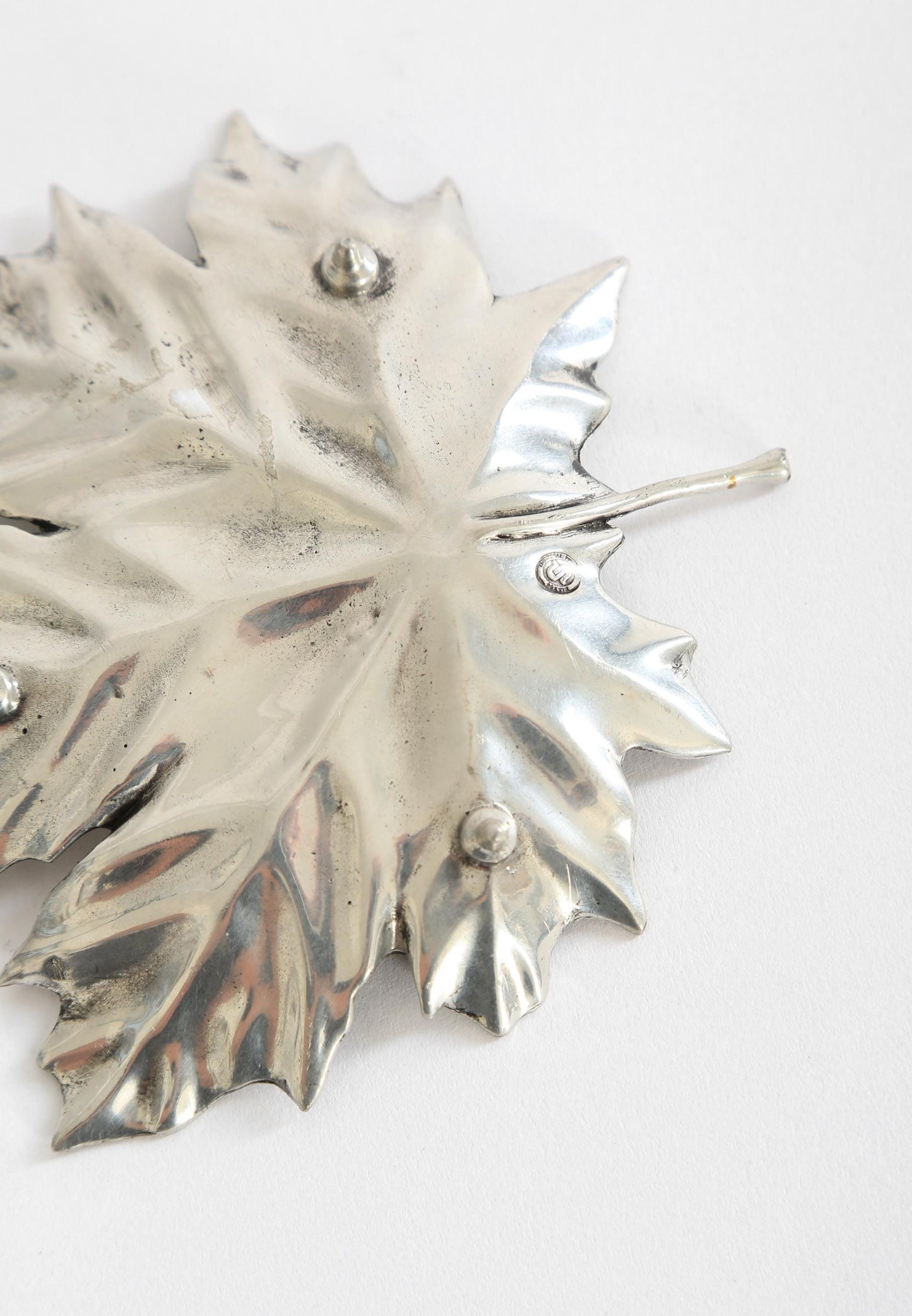 Vintage International pewter Maple leaf catchall jewelry dish
