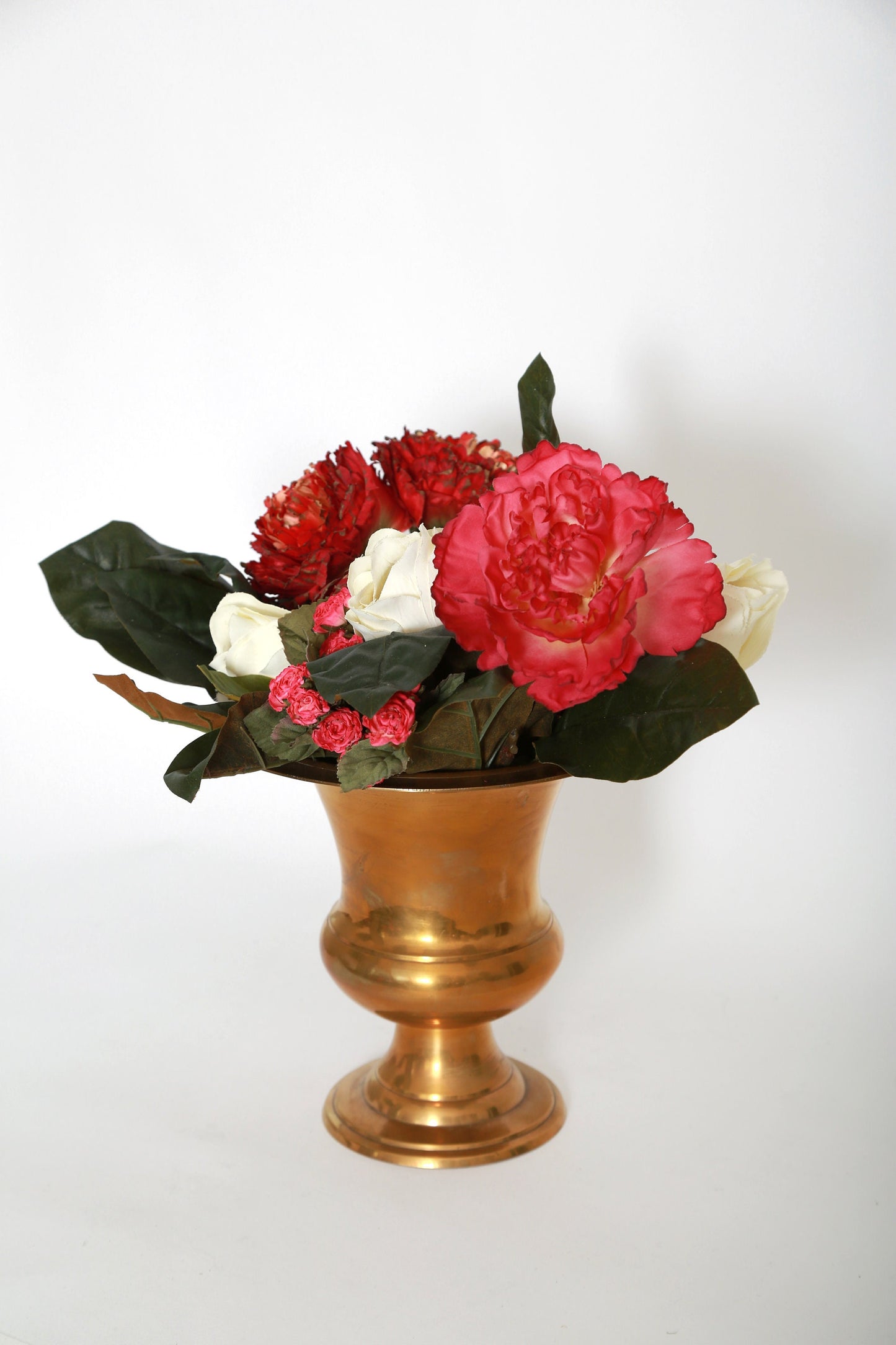 Vintage solid brass vase