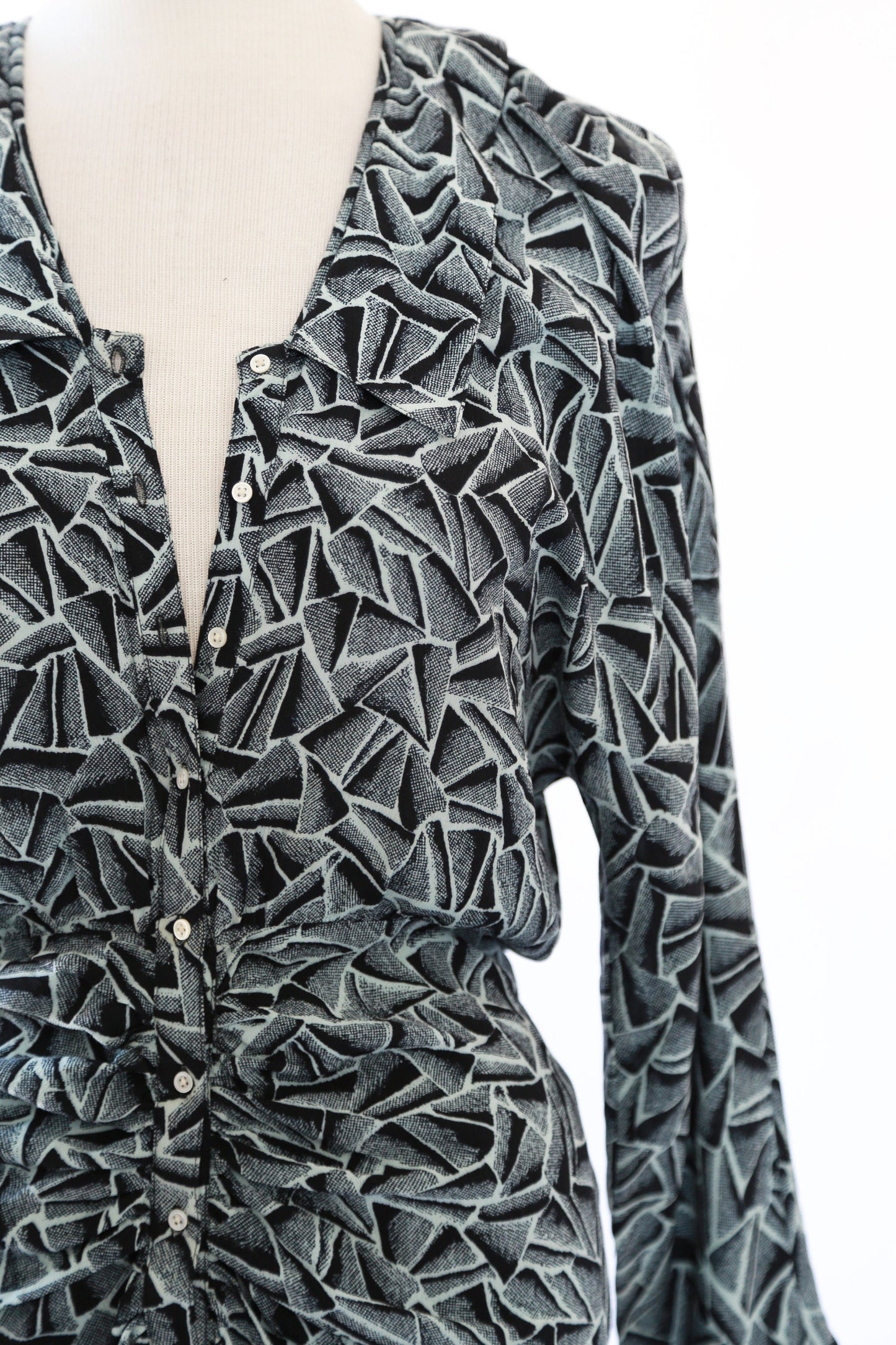 NICOLE MILLER abstract dress | Vintage 90s dolman sleeve dress S