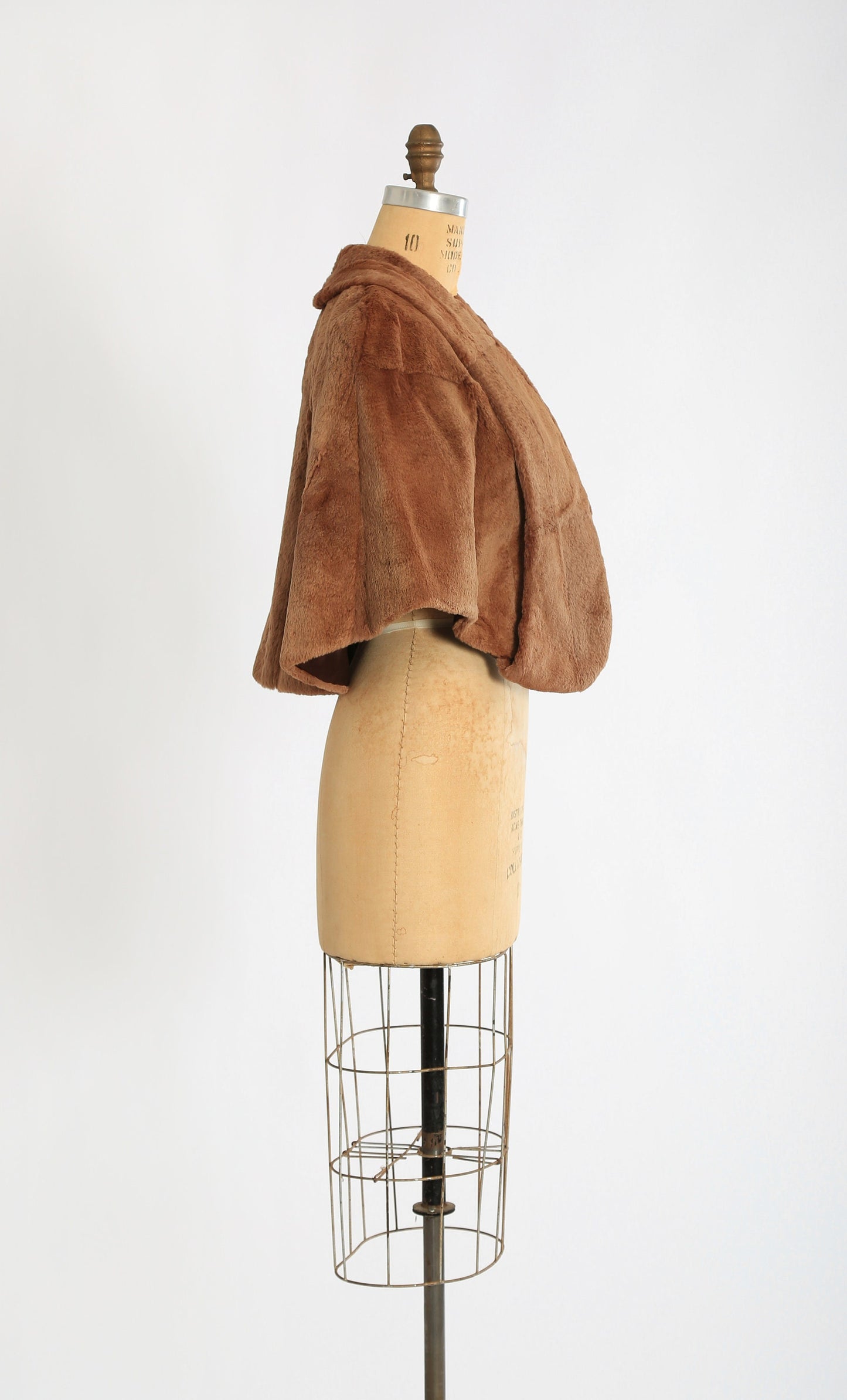 40s Plush mouton lamb fur Cape | Vintage 1940s Mouton fur cape