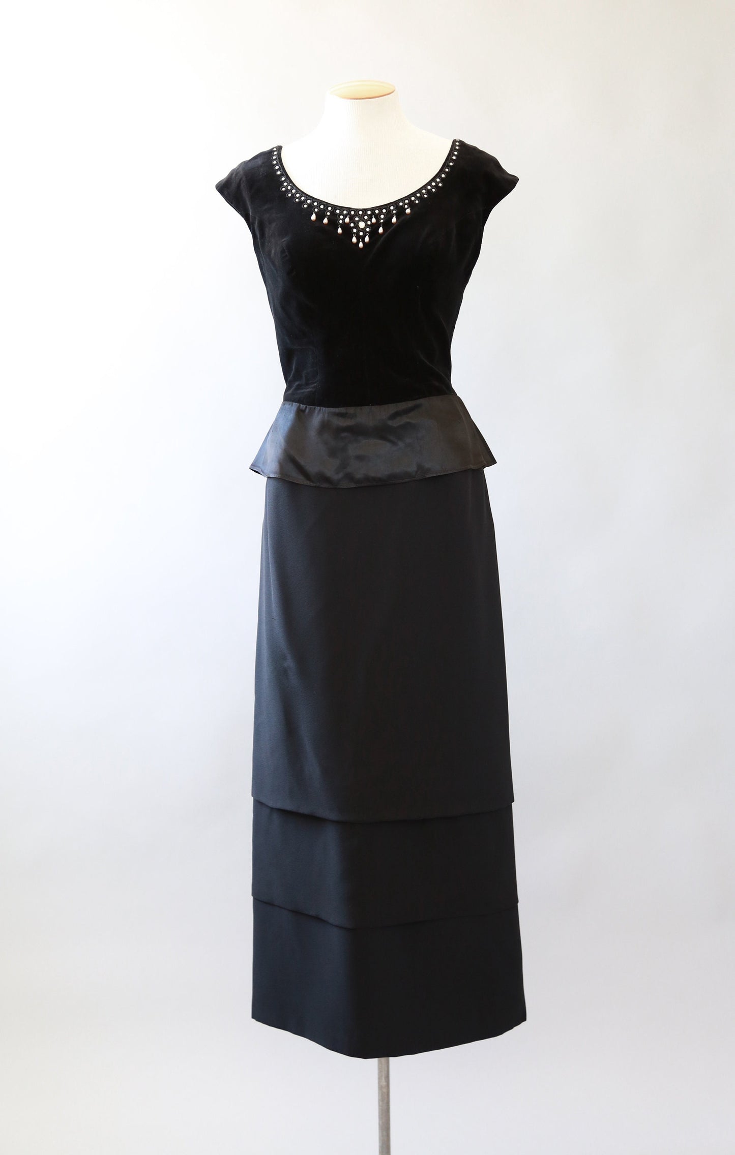60s Lorrie Deb pencil skirt skirt | Vintage 1960s high waist tiered maxi skirt