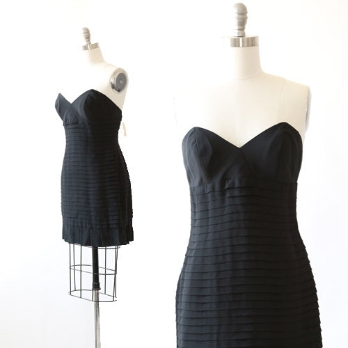 Nicole Miller mini dress | Vintage Nicole Miller deadstock pleated party dress
