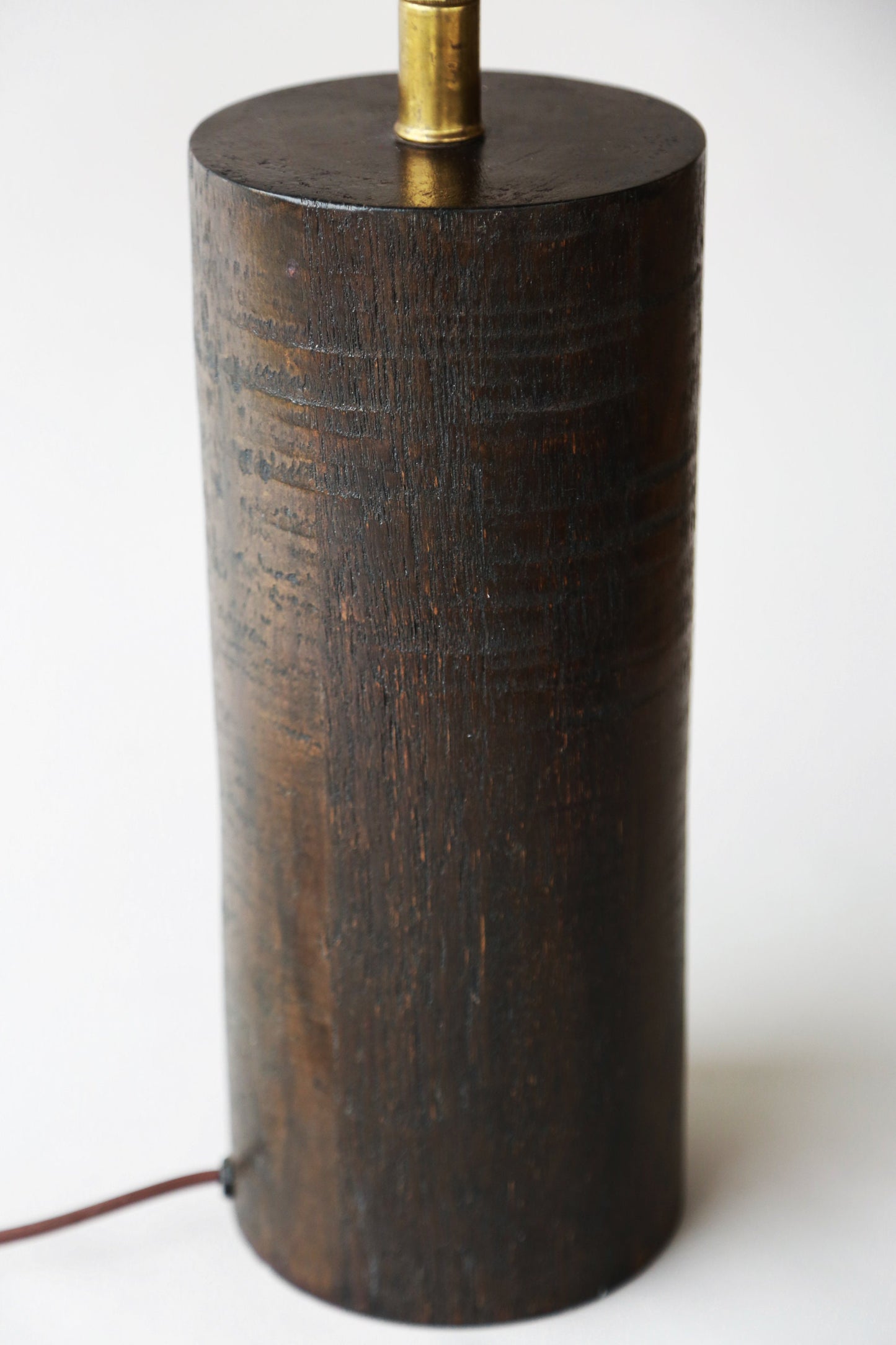 PALECEK cylinder wood lamp | vintage Palecek Mid century modern lamp