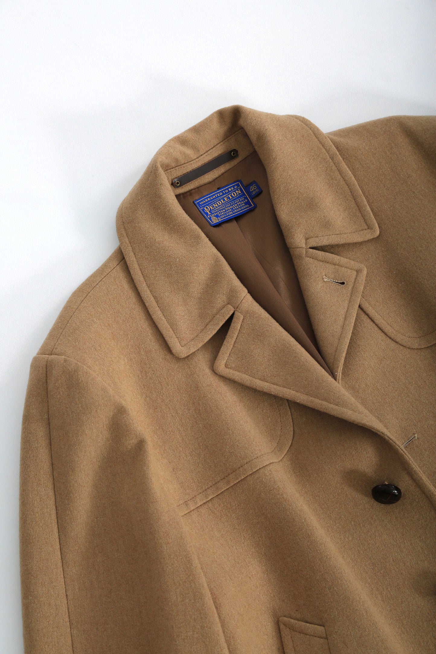 Pendleton Men's wool coat | Vintage 1970s Pendleton camel brown wool coat 46 Long