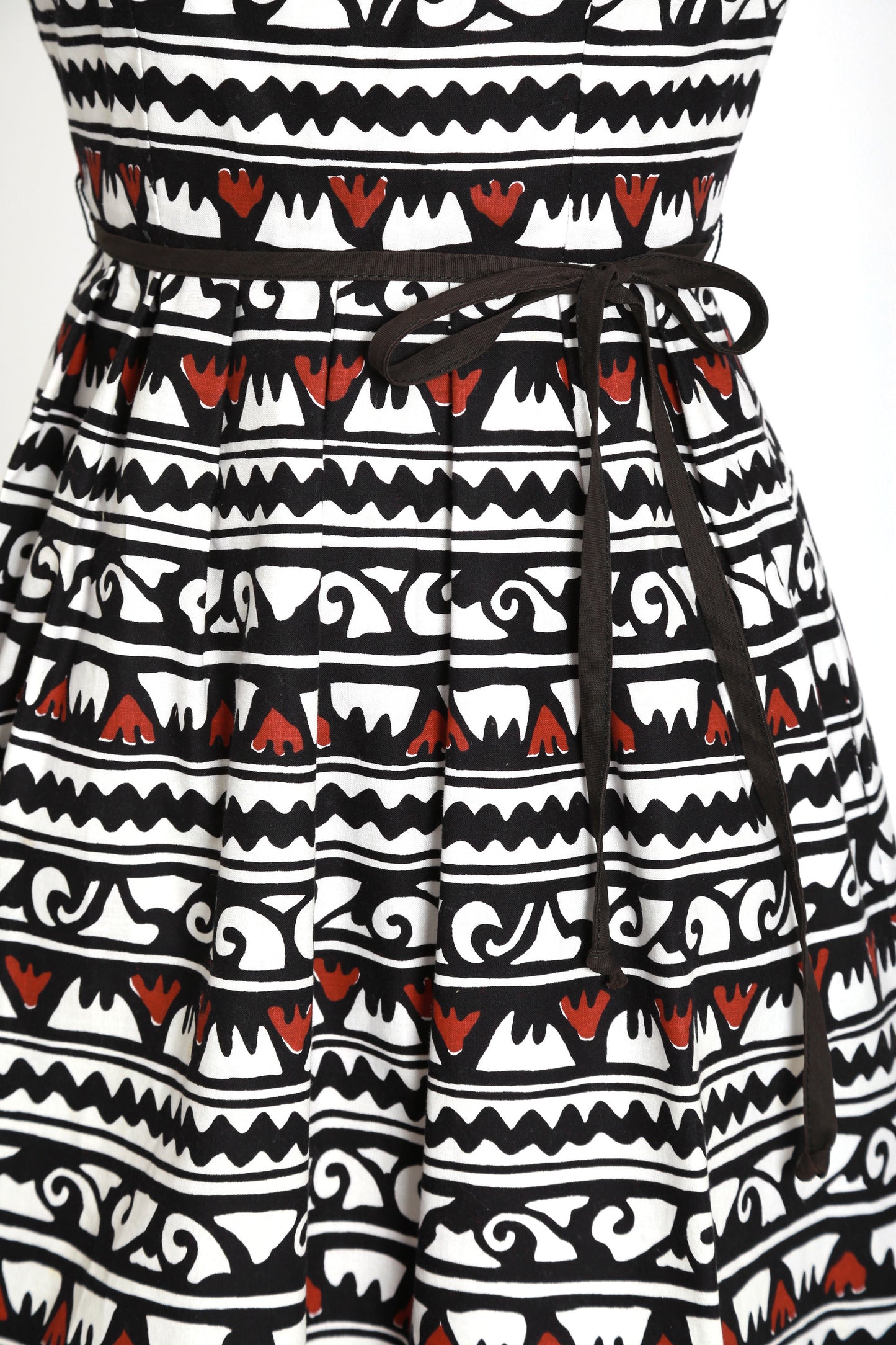 Lanz tribal dress | Vintage 60s Lanz cotton wave dress | 1960s tribal print dress