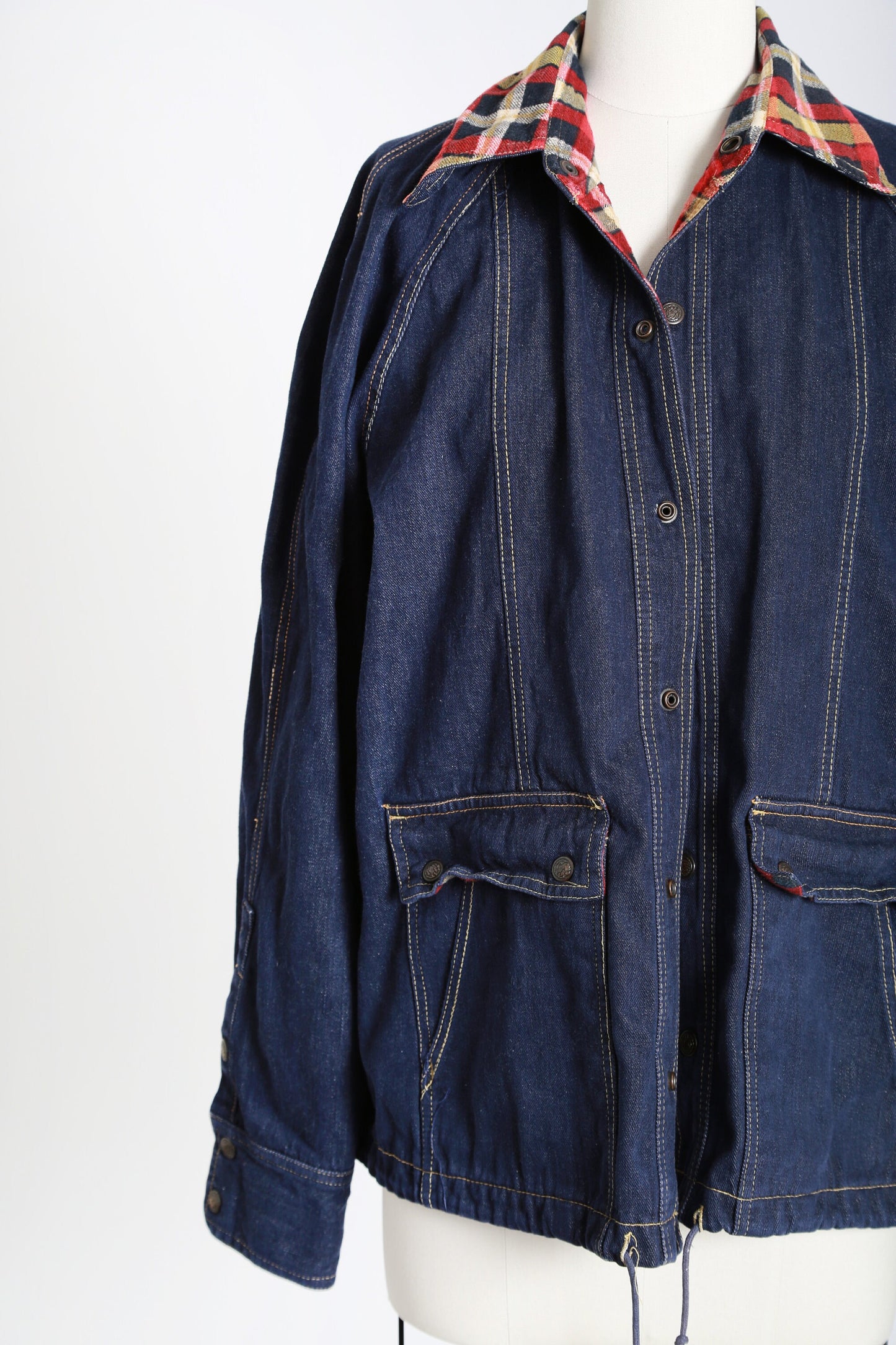 Indigo denim chore jacket | Vintage 70s jean jacket