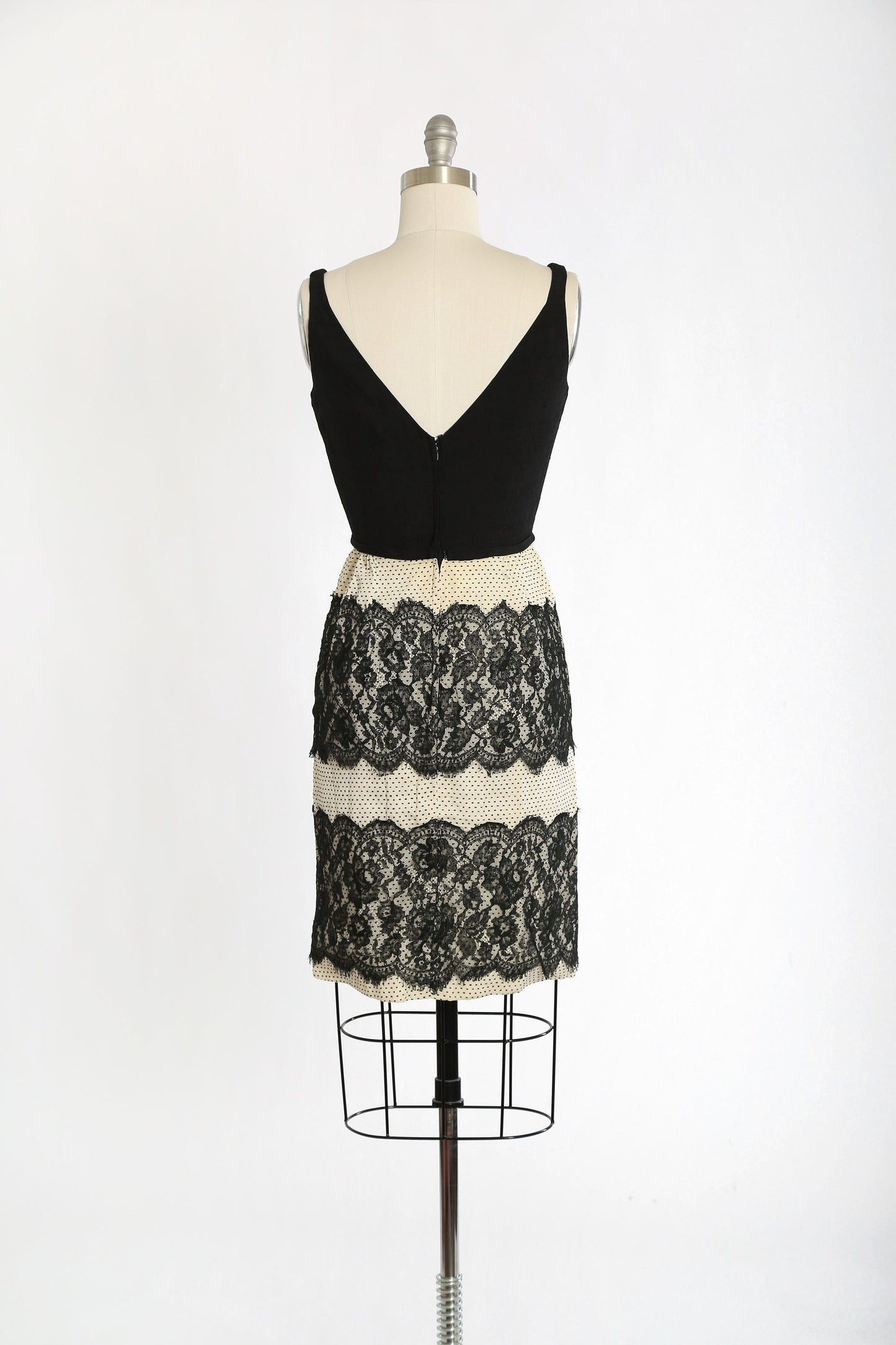 Vintage 60s Swiss dot lace dress | 1960s Harou lace dot cocktail dress