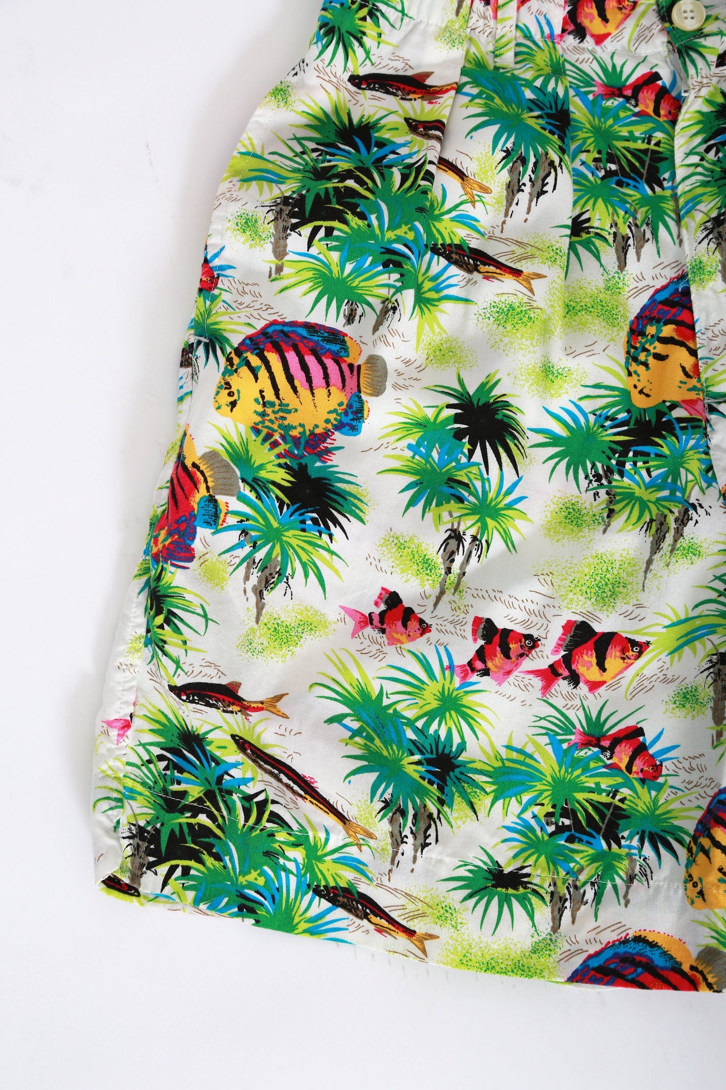 GAP Tropical shirts | Vintage 90s GAP tropical fish rayon shorts