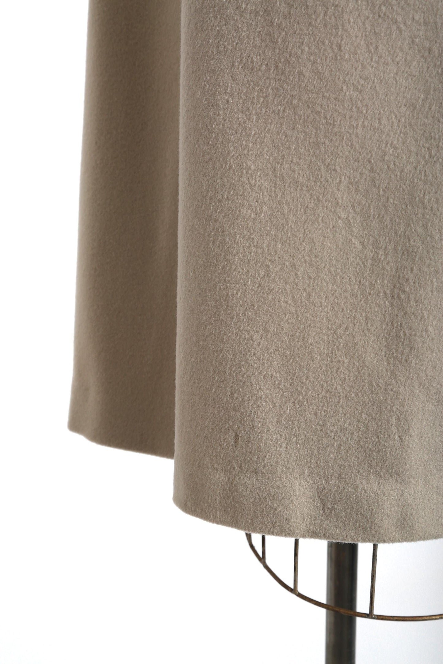 50s grey beige wool mink collar fur coat | Vintage 1950s BOND'S Fifth Avenue coat