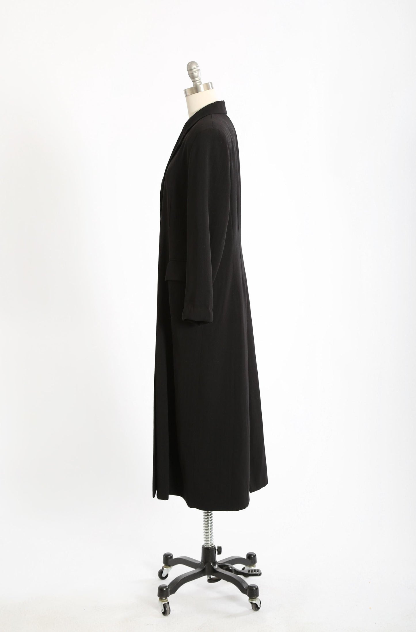 90s black wool coat