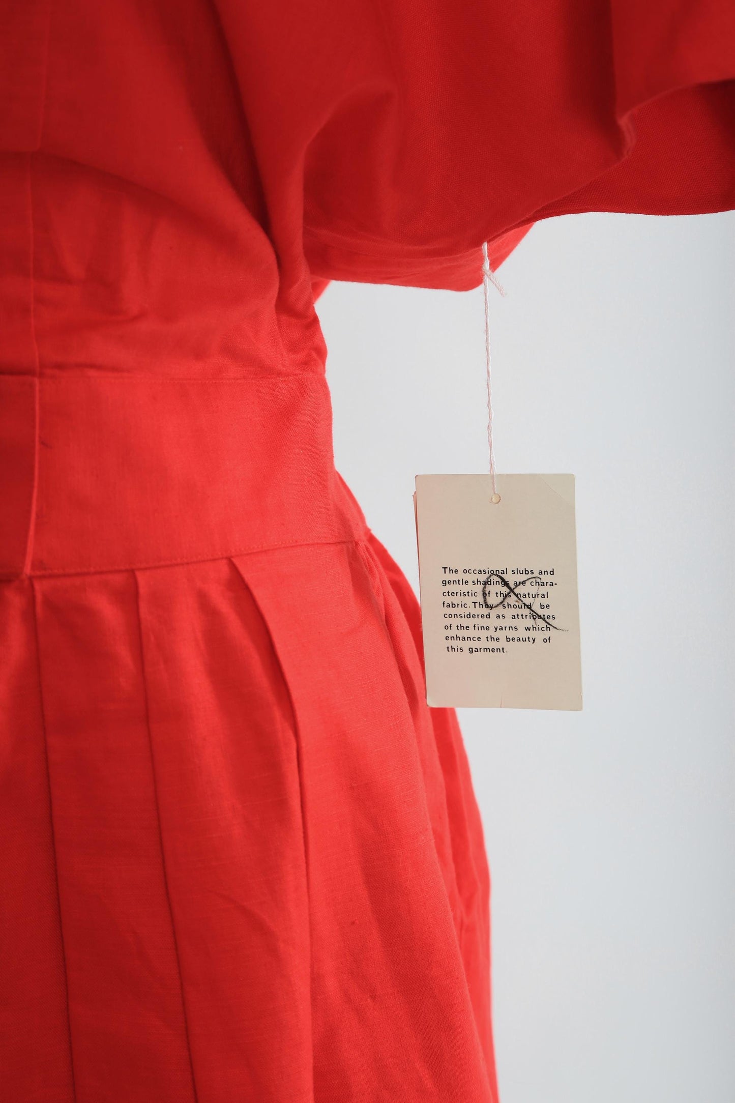 Vintage 90s Ambria red linen blend dress 16T L XL