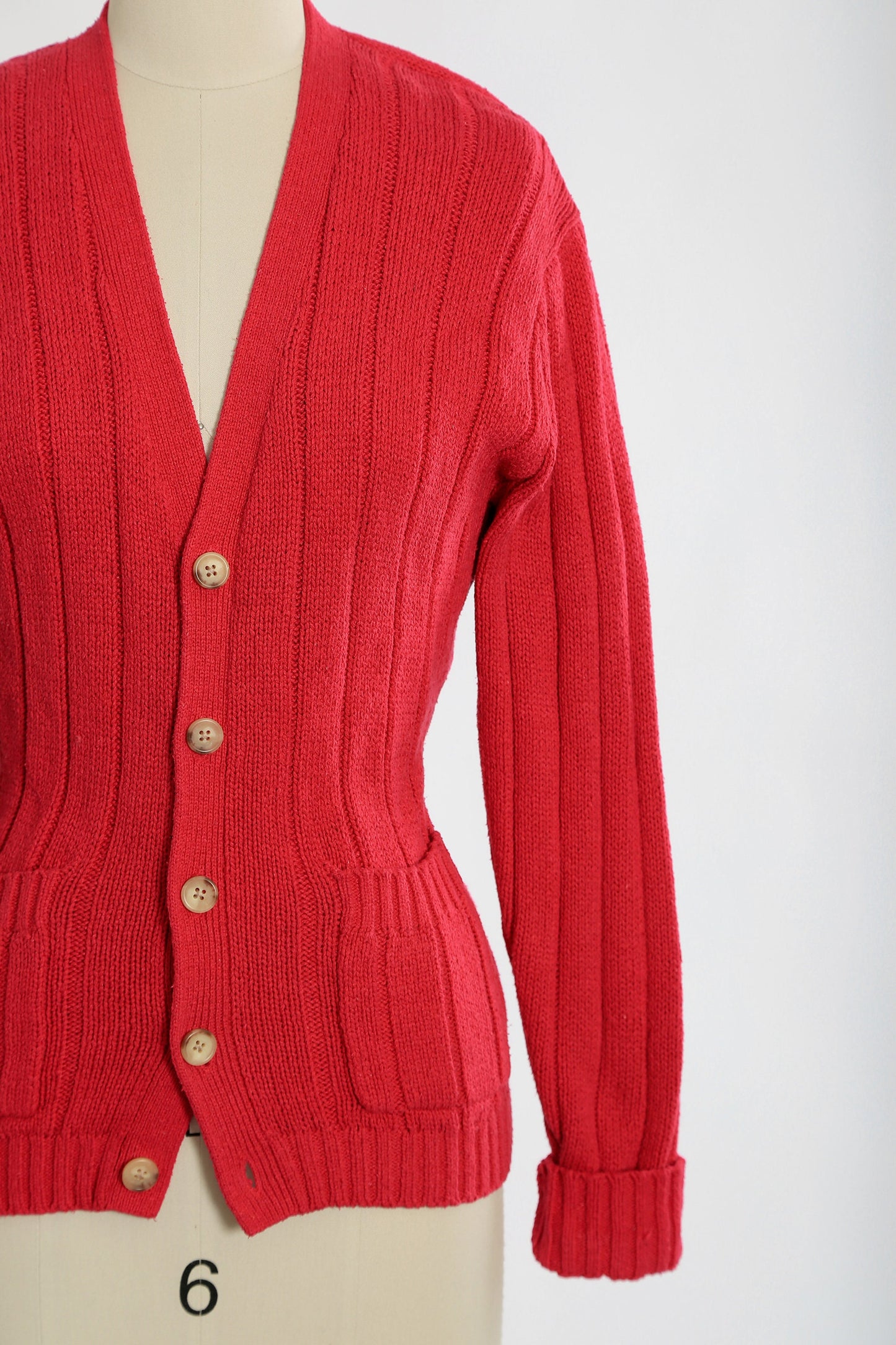 Vintage 80s 90s Ralph Lauren pink cable knit silk cardigan Sweater