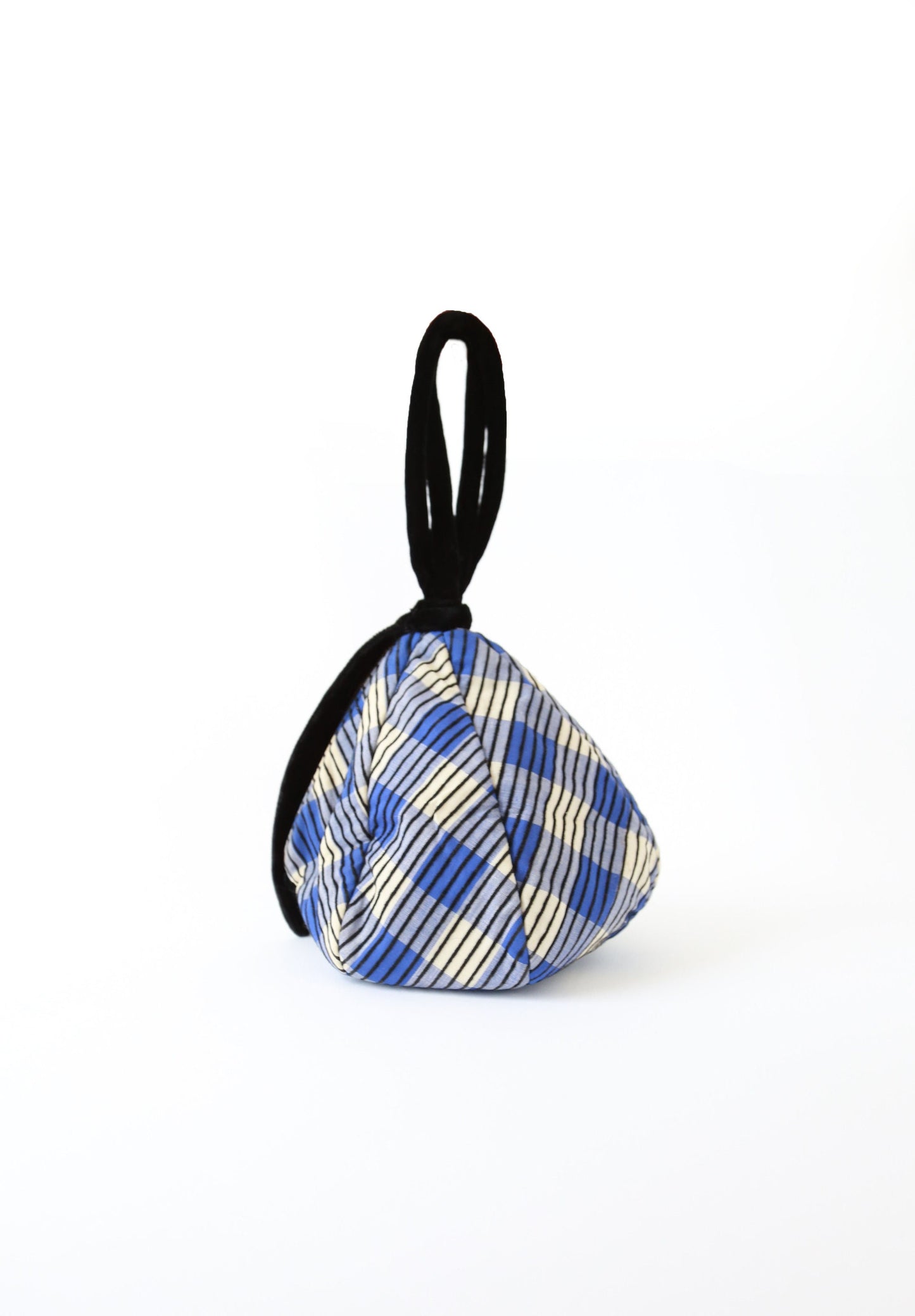 Vintage 40s velvet purse | 1940s single strap leaf purse