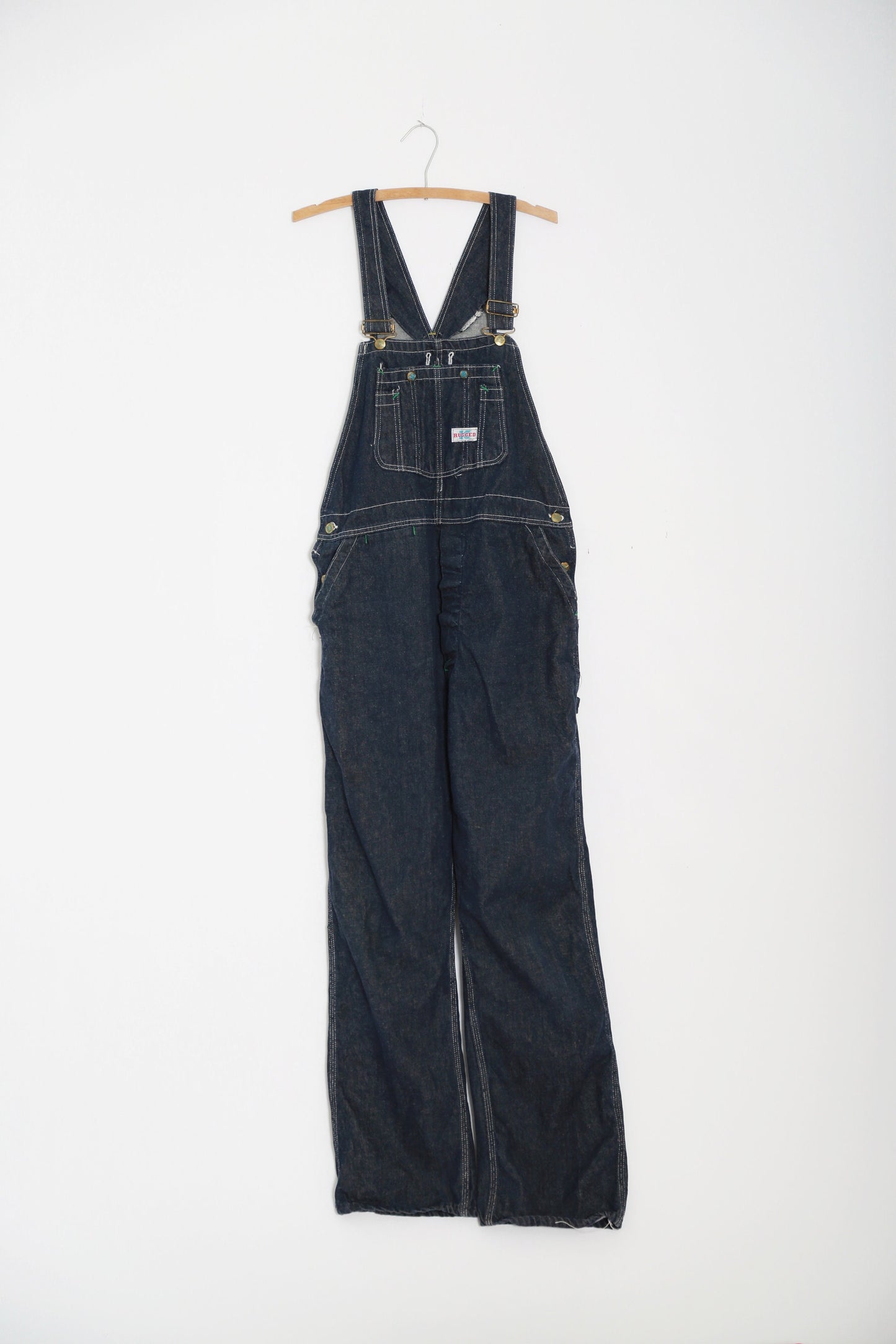 Vintage 70s Rugged K Kmart deadstock bib overalls 36x32