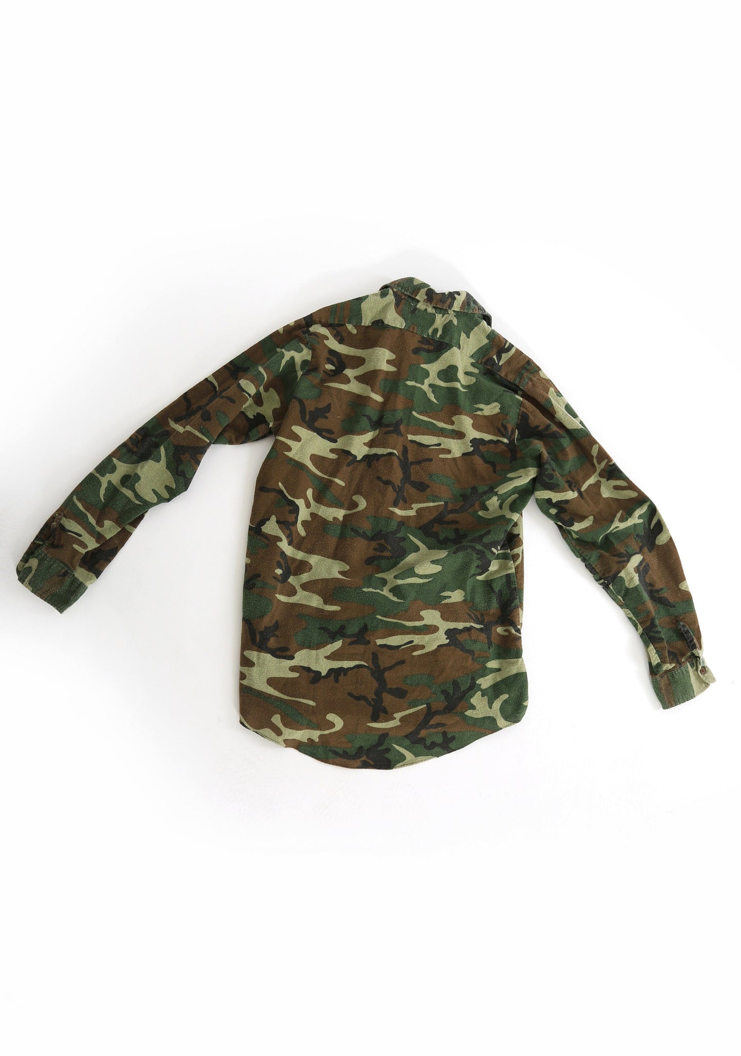 Vintage 70s Cove Creek Camo cotton long sleeve flannel shirt