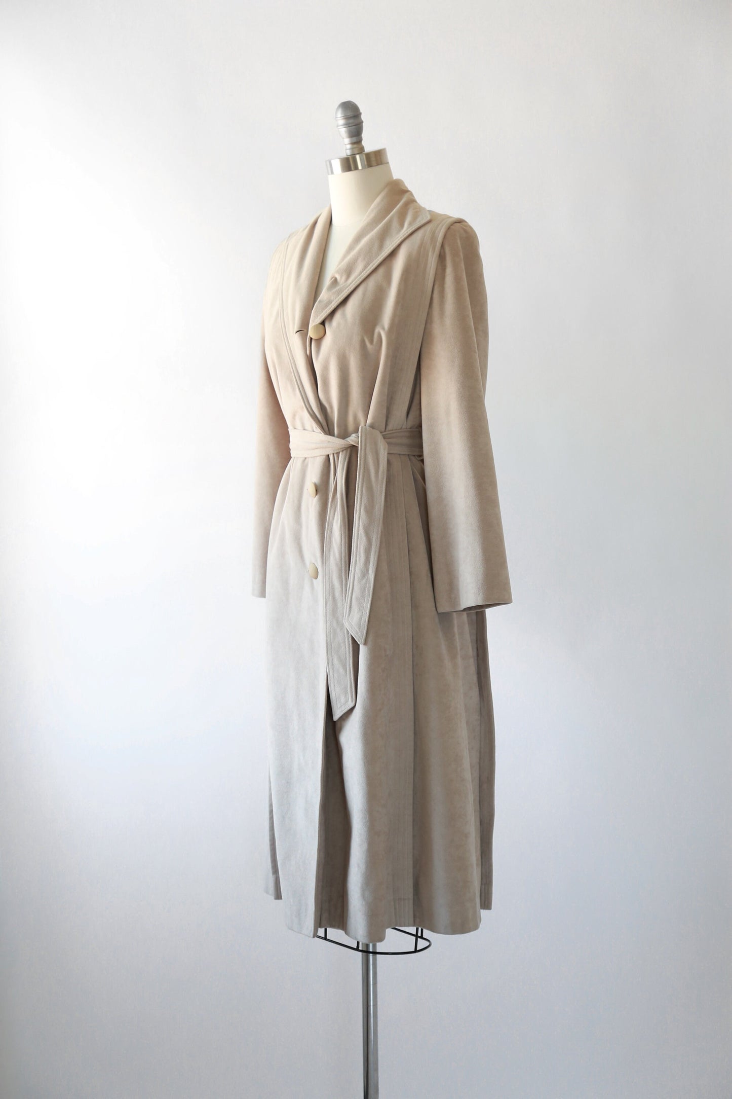 Skin Gear II coat | Vintage 70s Non leather suede trench coat
