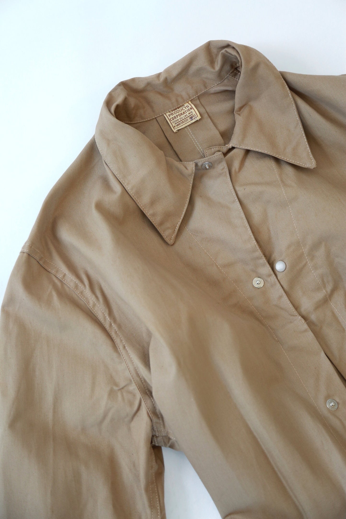 40s Sanforized Canvas Chore coat | Vintage 1940s canvas lab coat