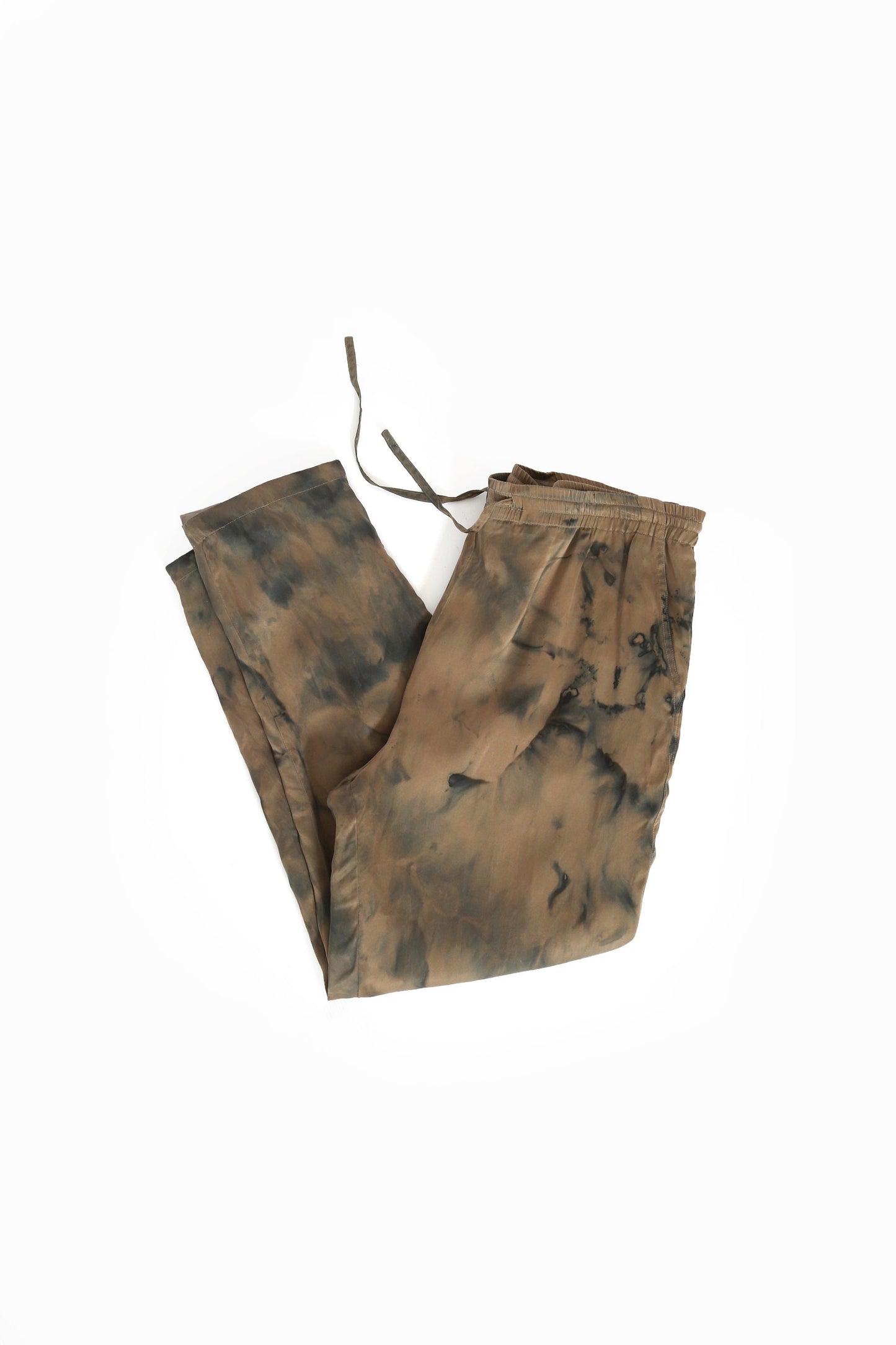 90s ice dyed silk joggers | Vintage dyed dye silk pants
