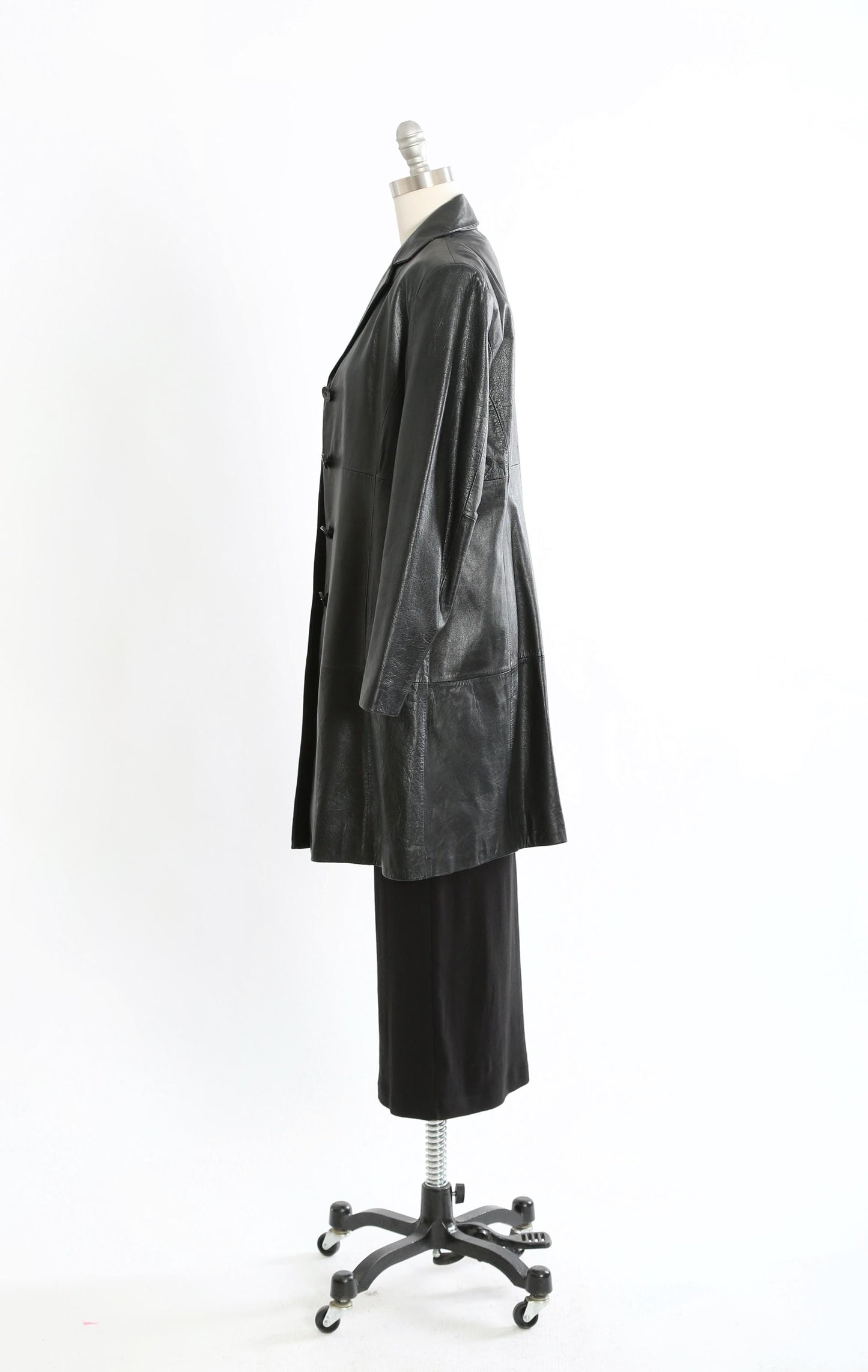 Vintage Y2K Wilsons Pelle Studio black leather coat