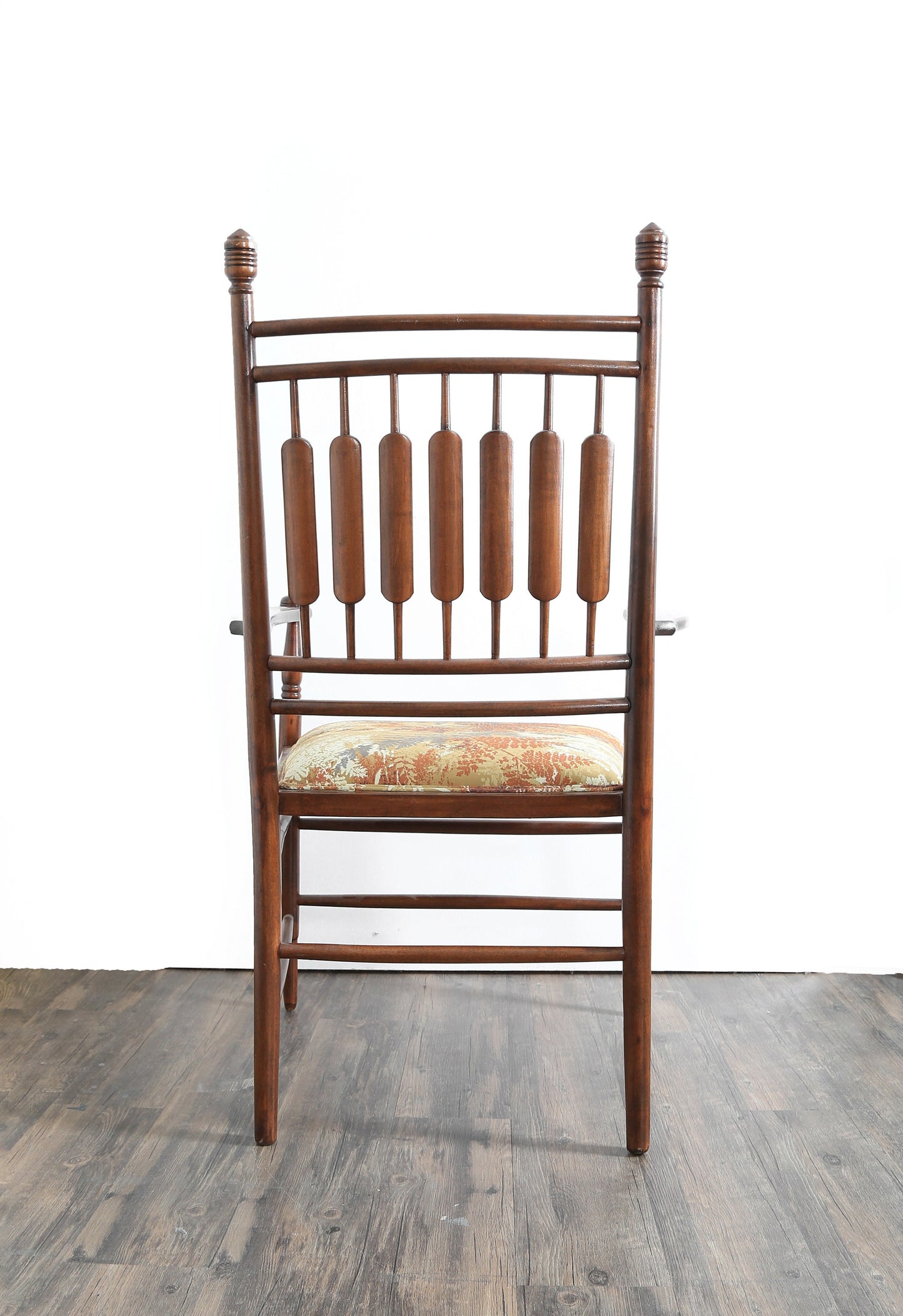 Antique 20th century oversized turned finial shaker chair