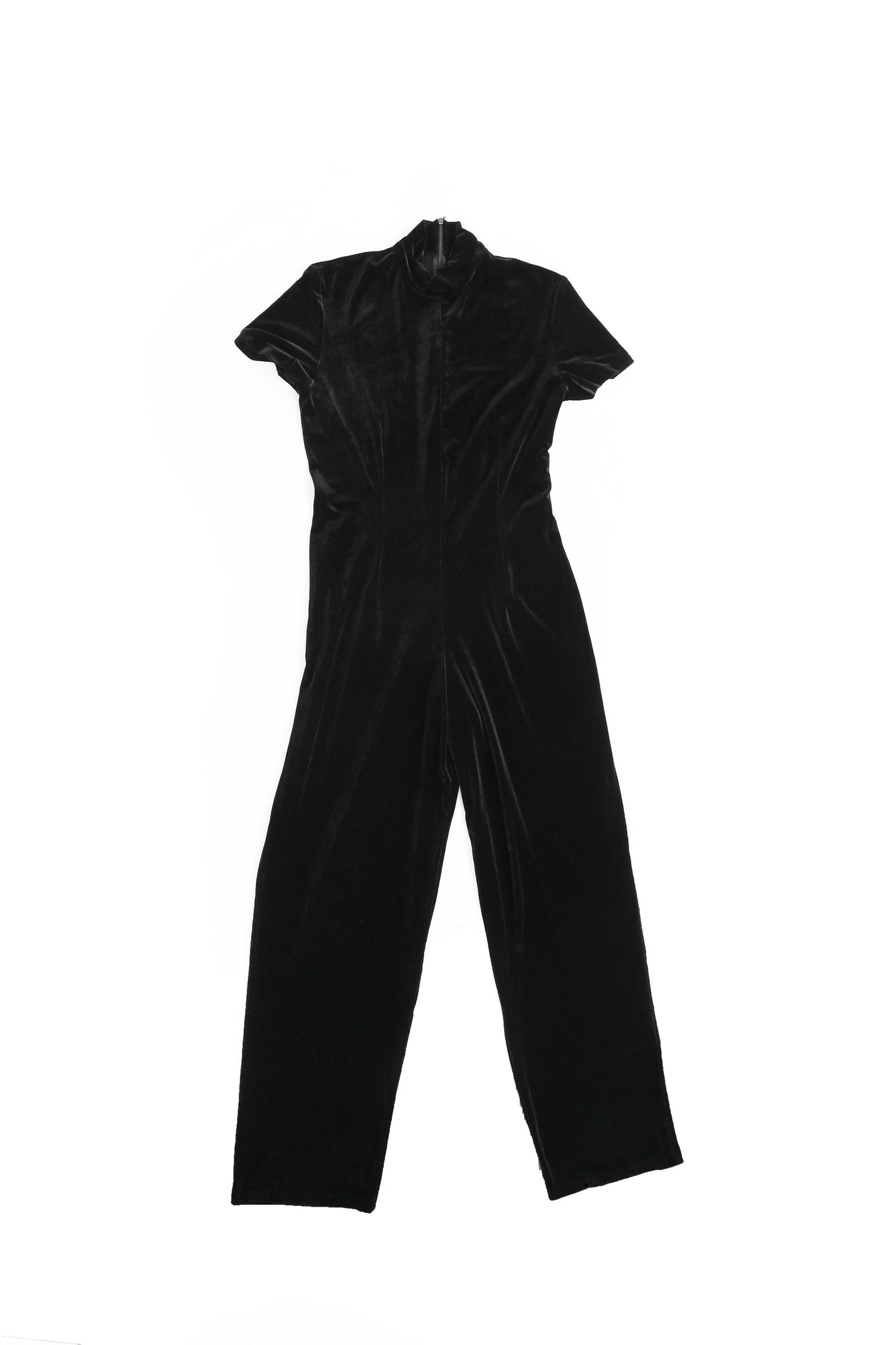 Y2K black velvet jumpsuit
