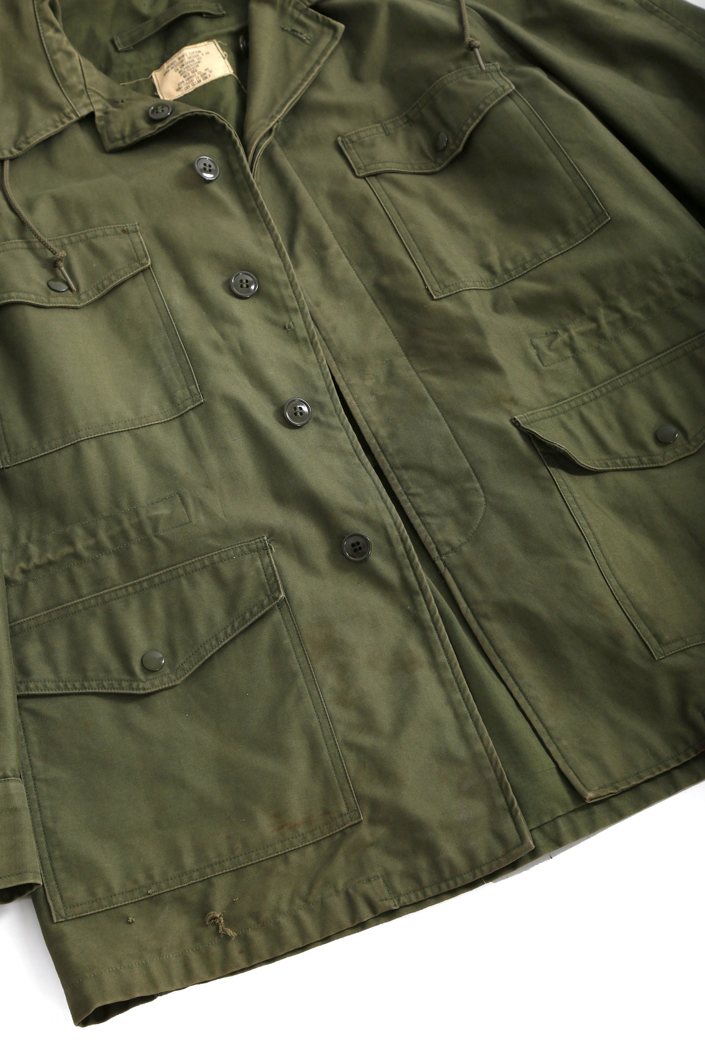 Vietnam Era M 65 Military issue US Army green hooded jacket | OG - 107 Jonny Ownbey Co 1962