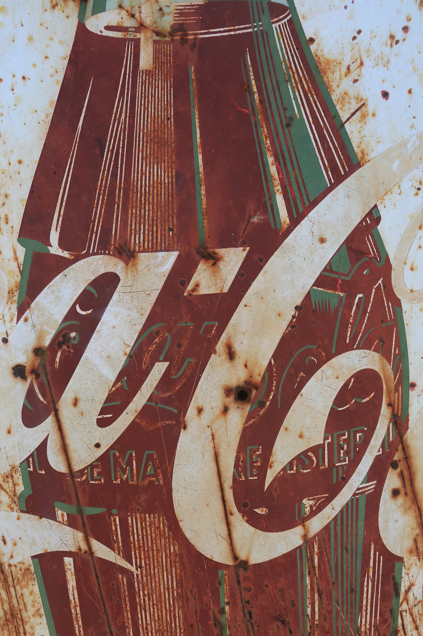 Vintage 1950s COCA COLA button sign