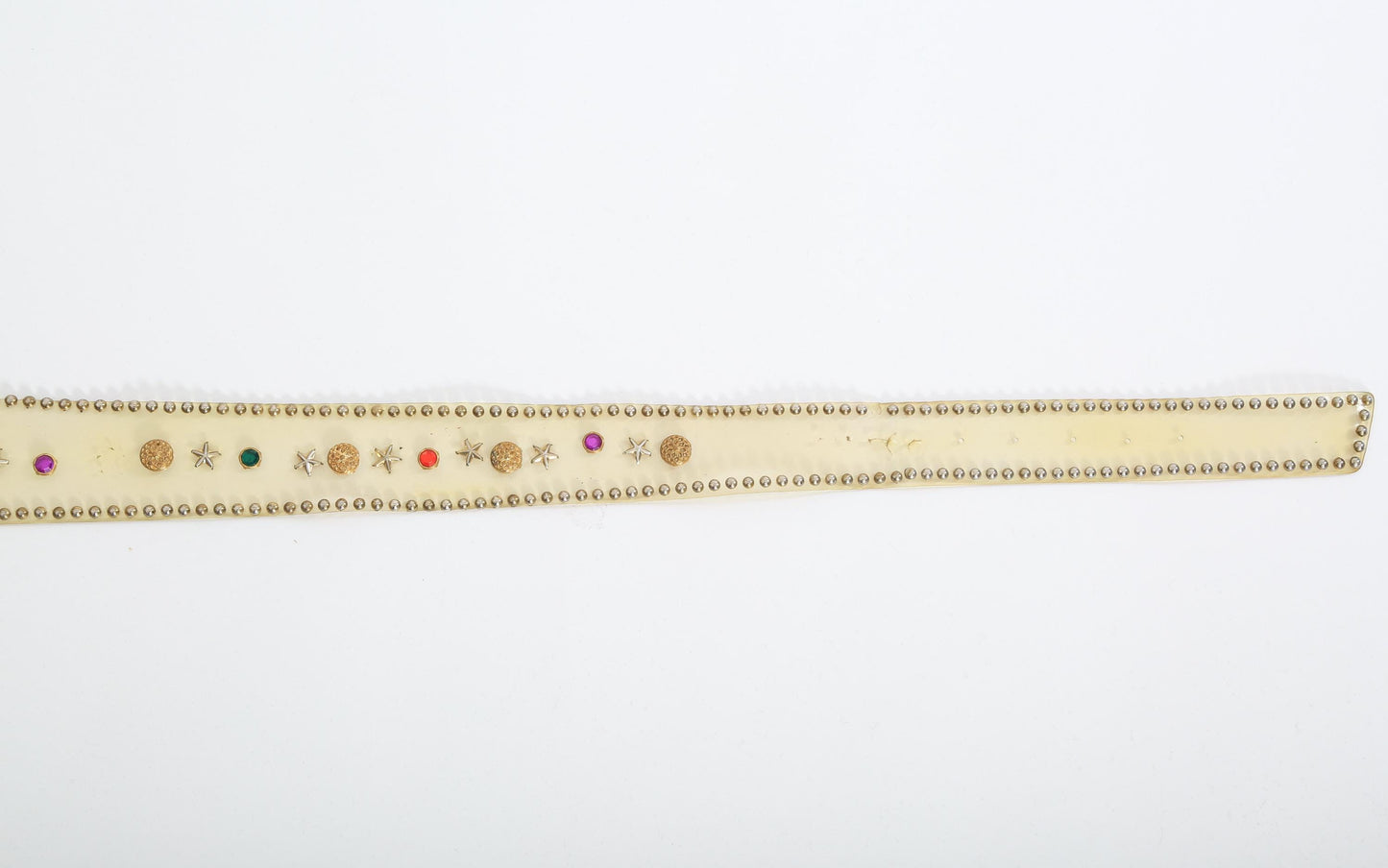 Vintage 80s Clear gold studded Star rhinestone belt