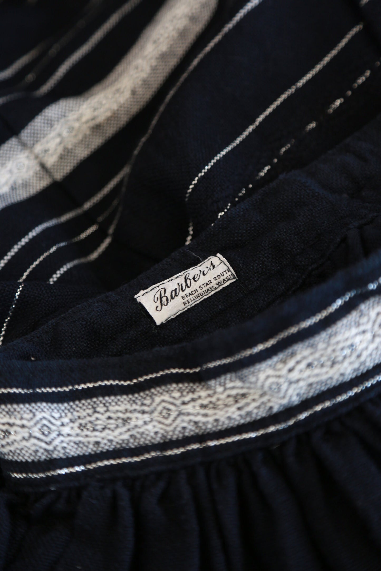 40s Serape skirt | vintage 1940s black woven Mexican skirt