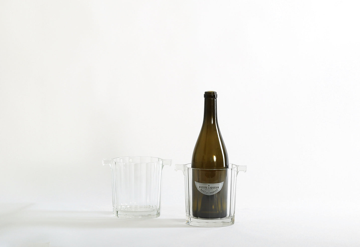 Vintage Moet & Chandon glass ice buckets Pair