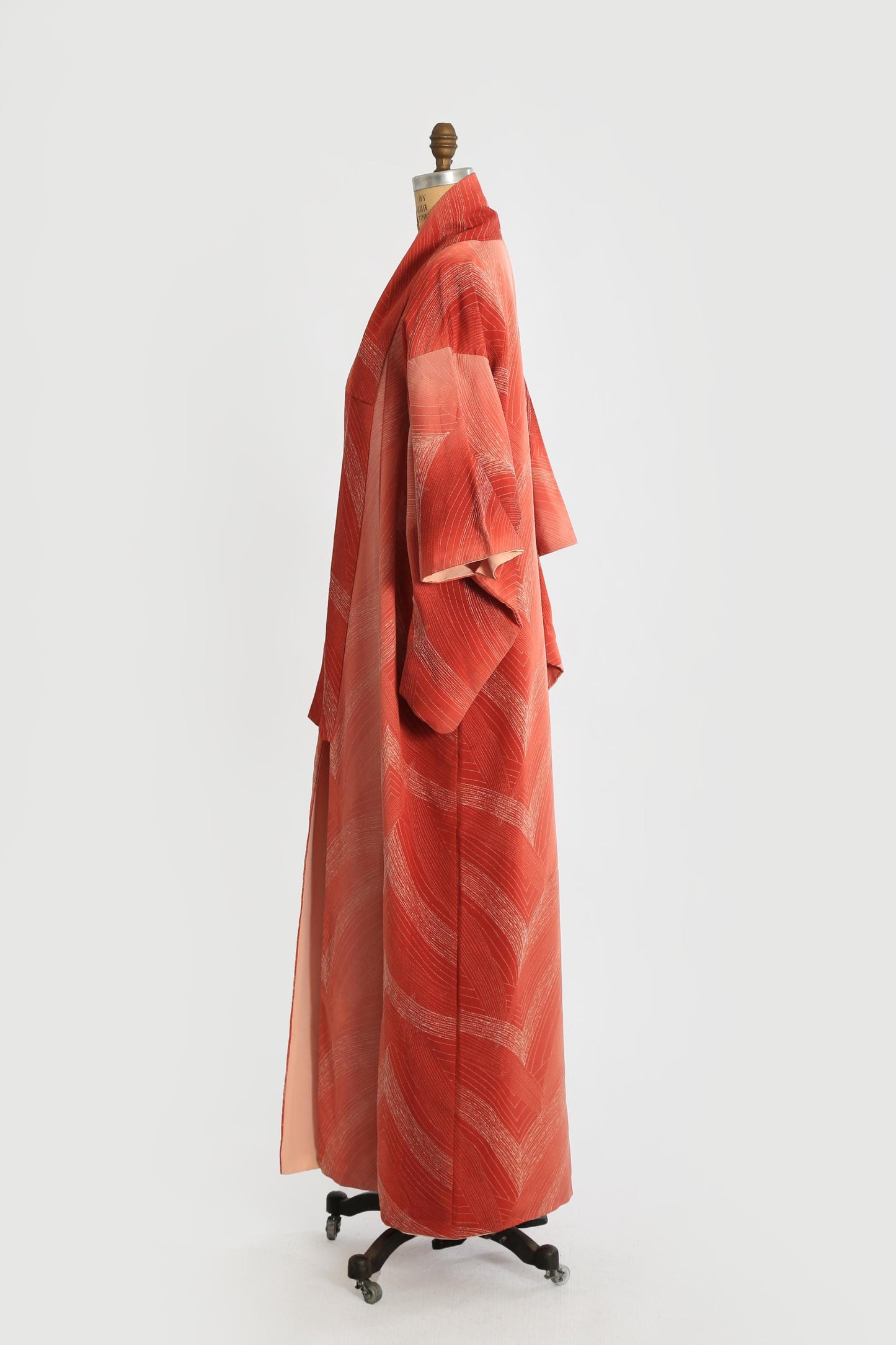 50s Salmon orange kimono | Vintage 1950s silk Japanese KIMONO | Wedding kimono wrapper