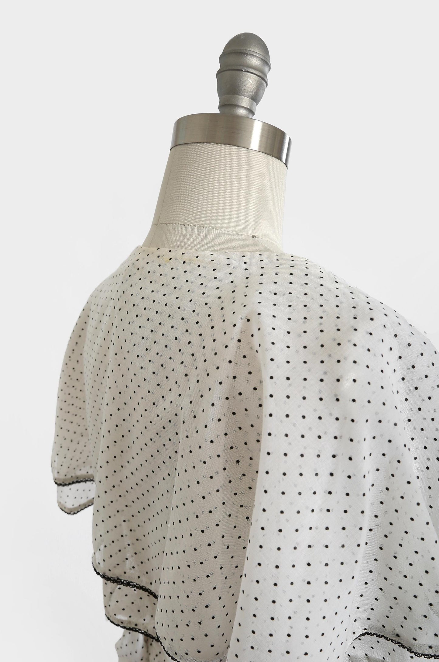 70s Candi Jones maxi dress | Vintage 1970s polka dot maxi dress