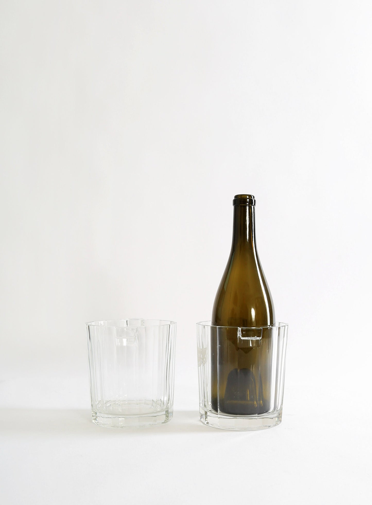 Vintage Moet & Chandon glass ice buckets Pair