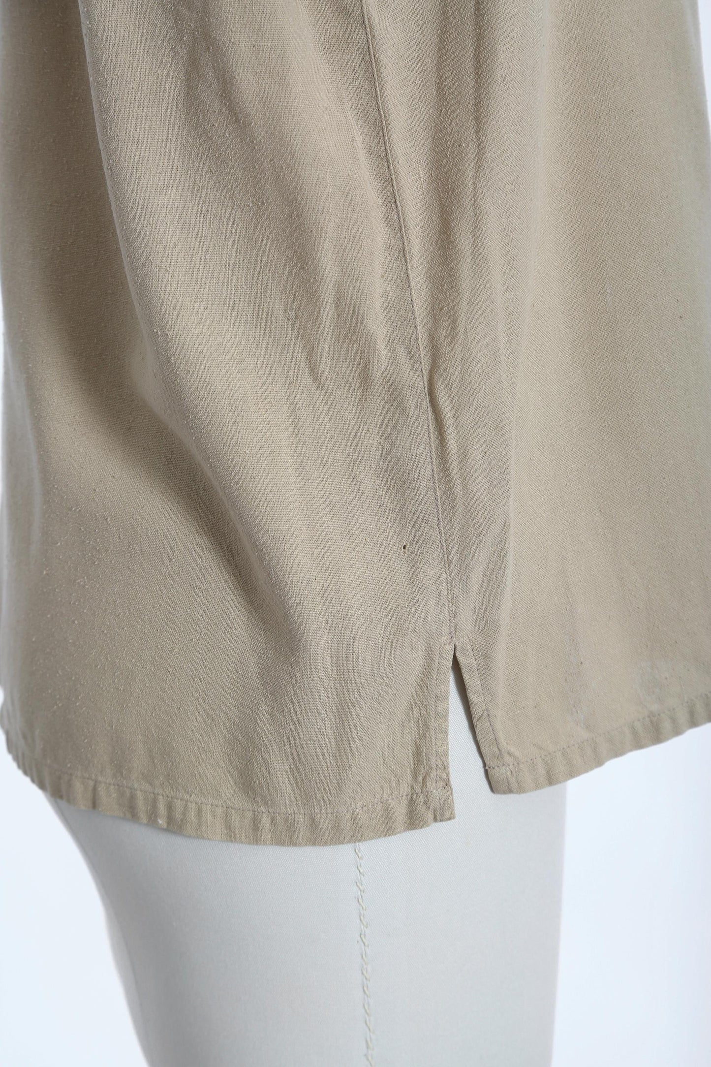 90s Taupe silk blouse