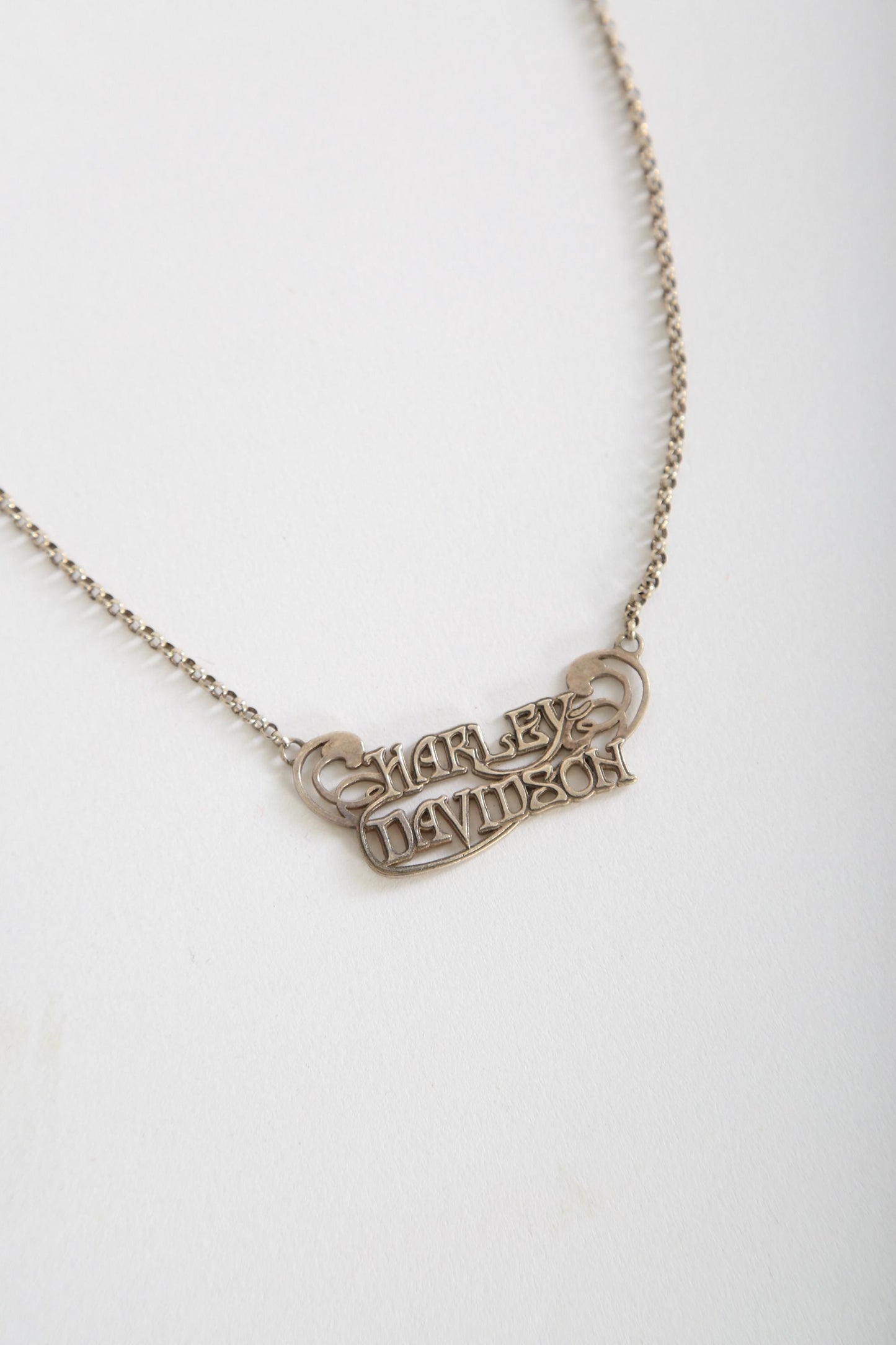 Harley Davidson Sterling Silver Rolo chain necklace