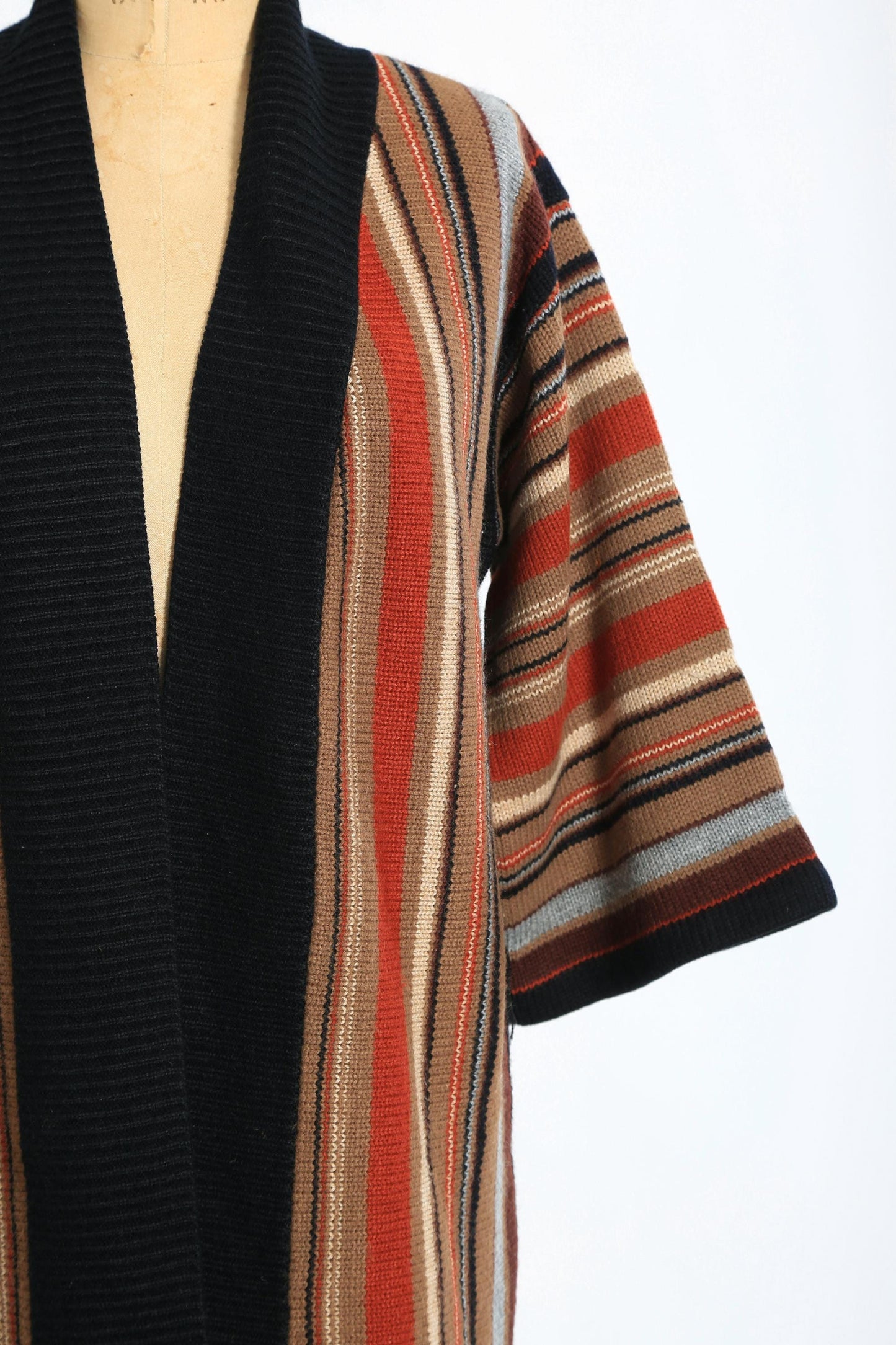Vintage 1970s striped knit cardigan sweater