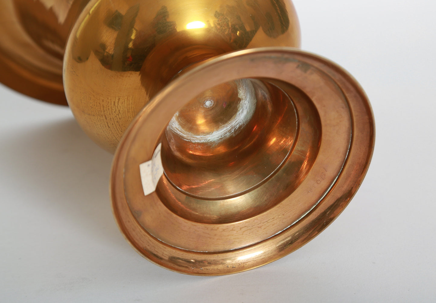 Vintage solid brass vase