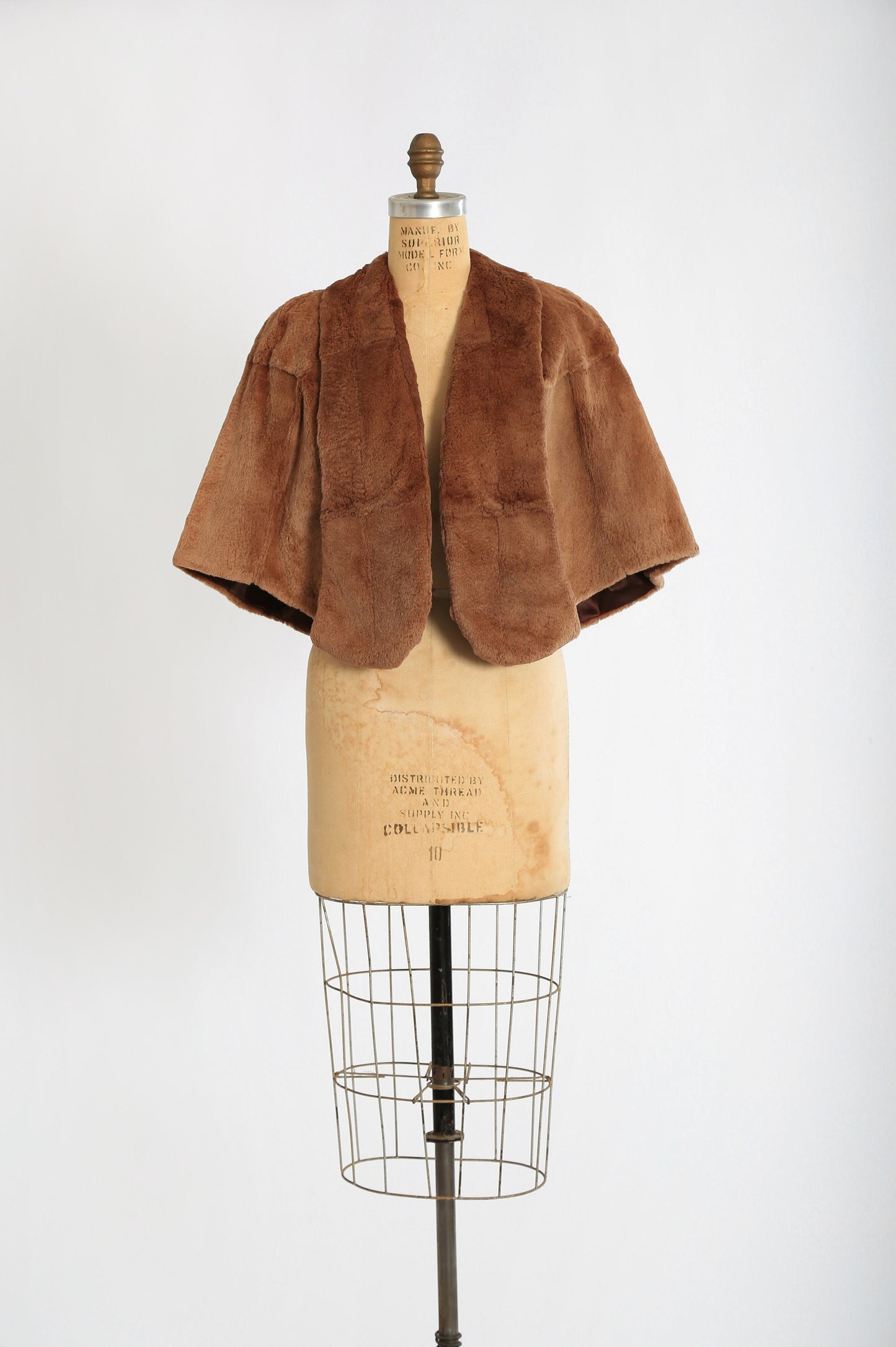 40s Plush mouton lamb fur Cape | Vintage 1940s Mouton fur cape