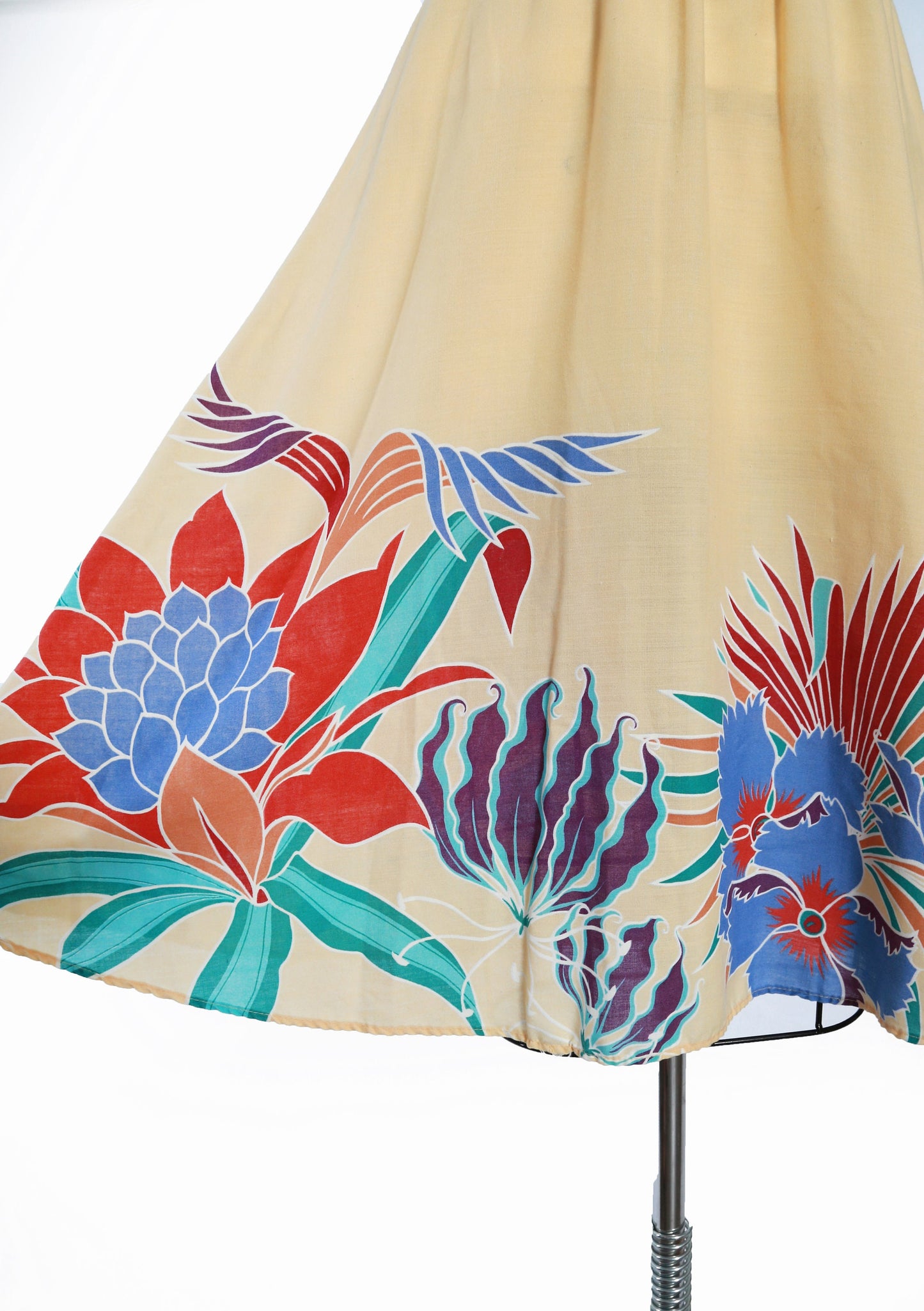 Island vibes skirt | Vintage 70s tropical cotton skirt