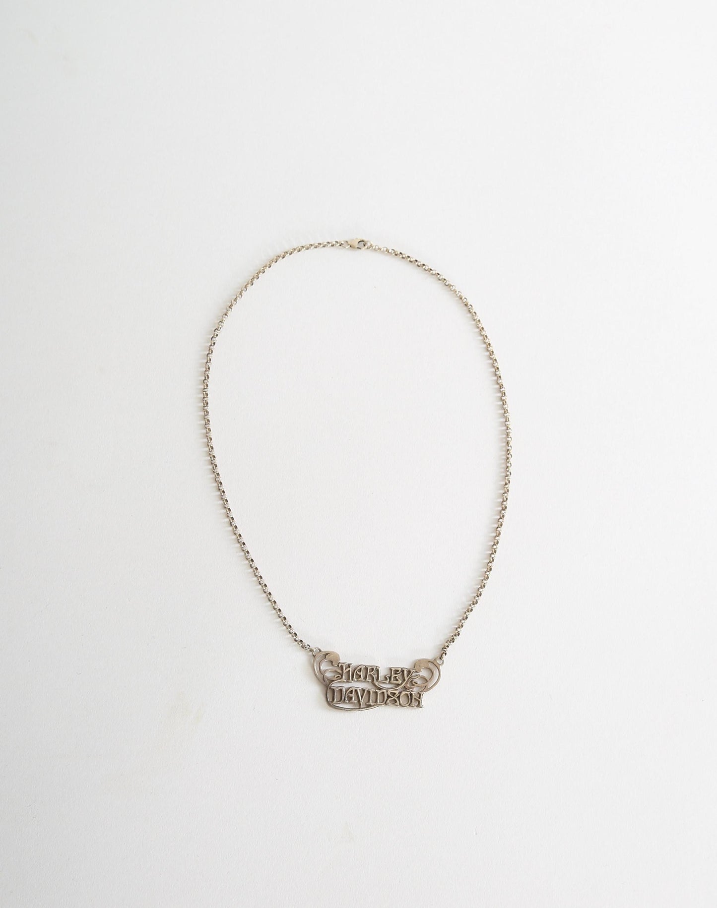 Harley Davidson Sterling Silver Rolo chain necklace