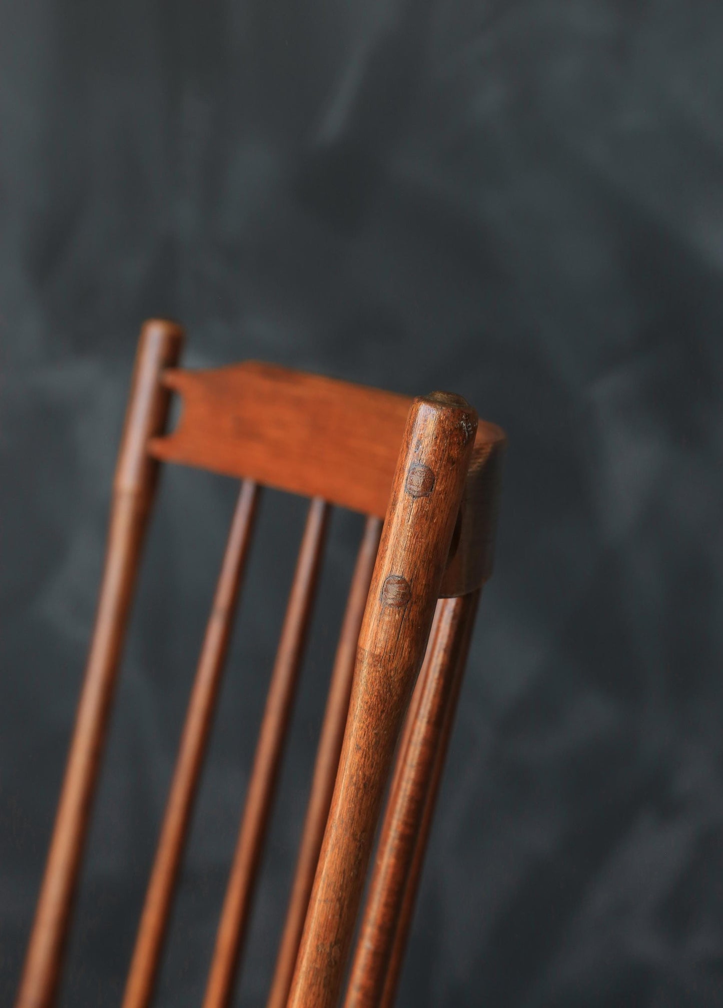 Antique 19th Century spindle back wood Ladies rocking chair