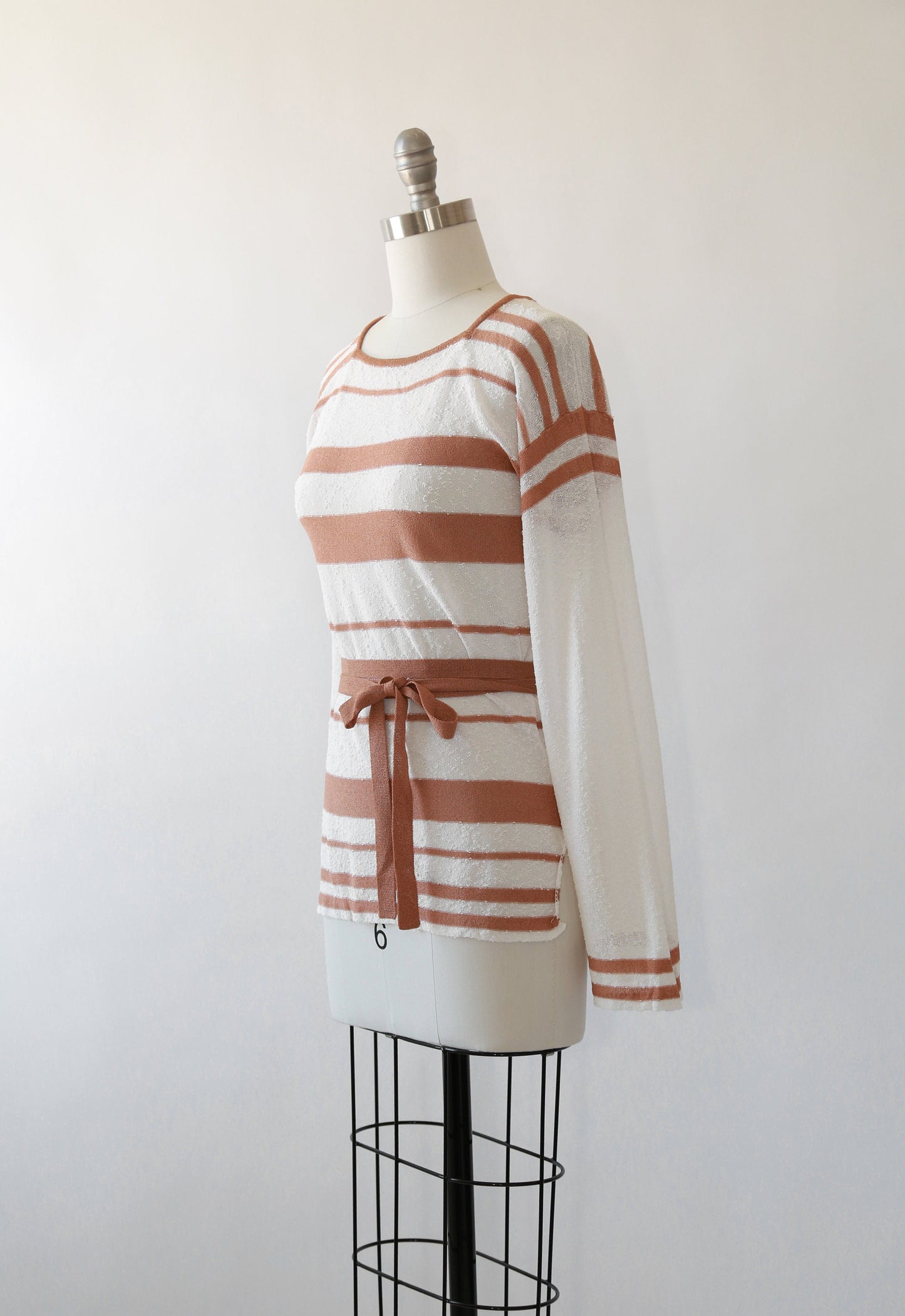 Solé Crochet sweater | Vintage 70s Saks Fifth Avenue striped knit top | crochet knit sweater