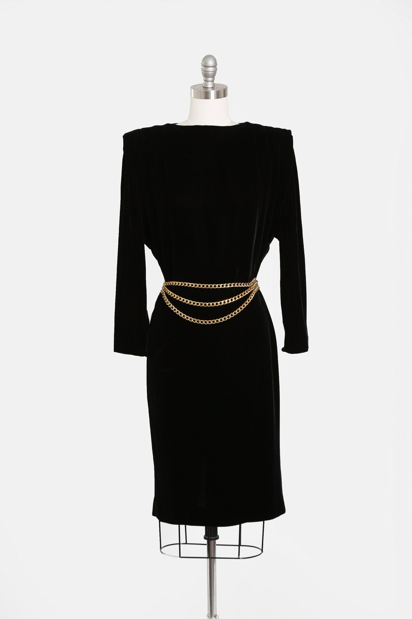 Cocoon velvet dress | Vintage 90s inky black velvet avant grade dress