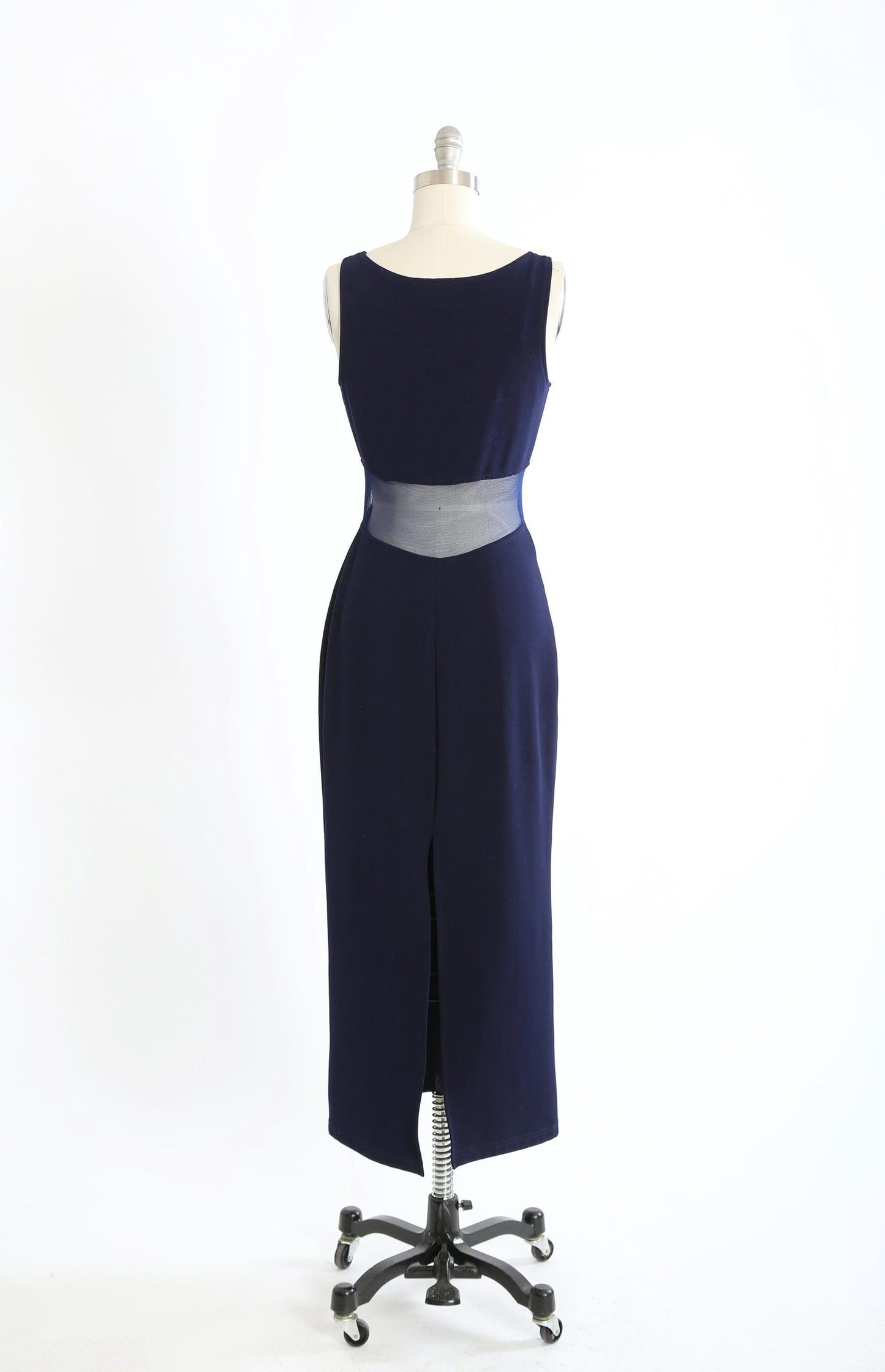 Y2K All that Jazz Navy blue cutout waist maxi dress