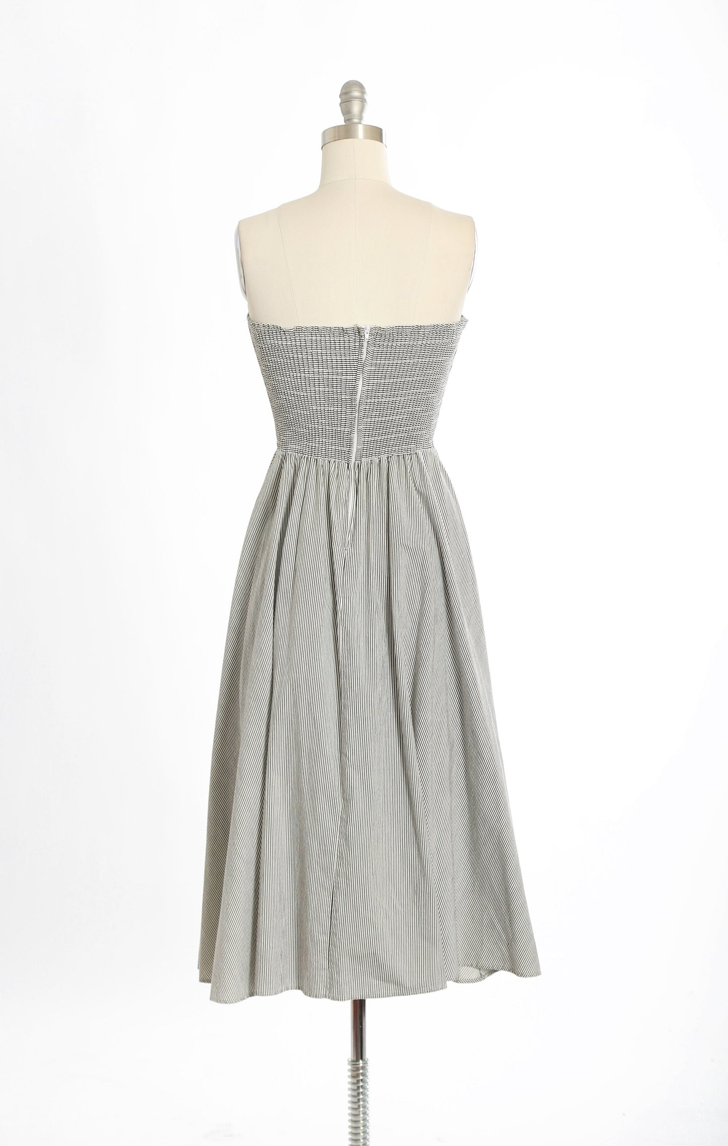 Vintage 80s does 50s striped cotton dress
