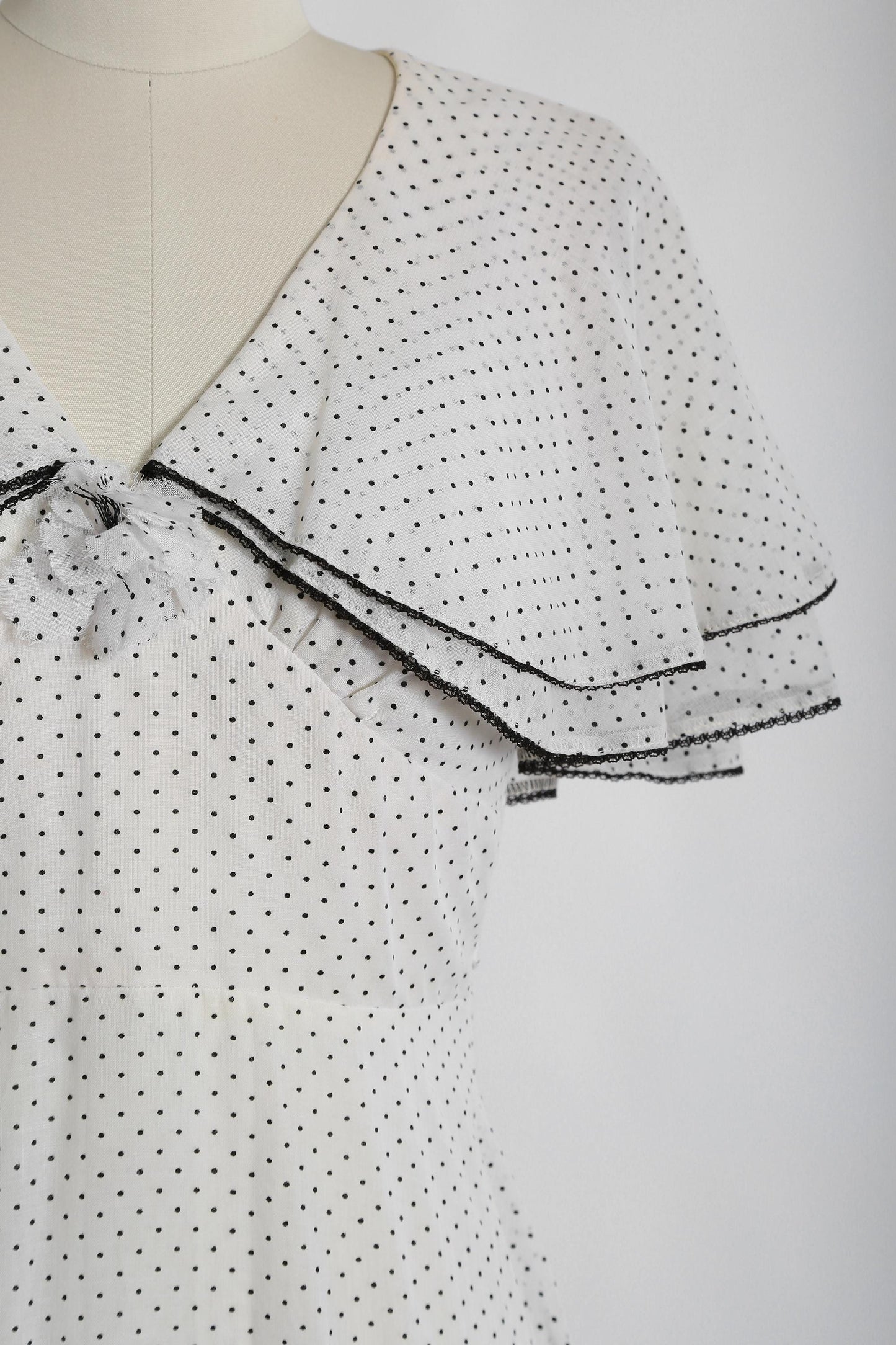 70s Candi Jones maxi dress | Vintage 1970s polka dot maxi dress