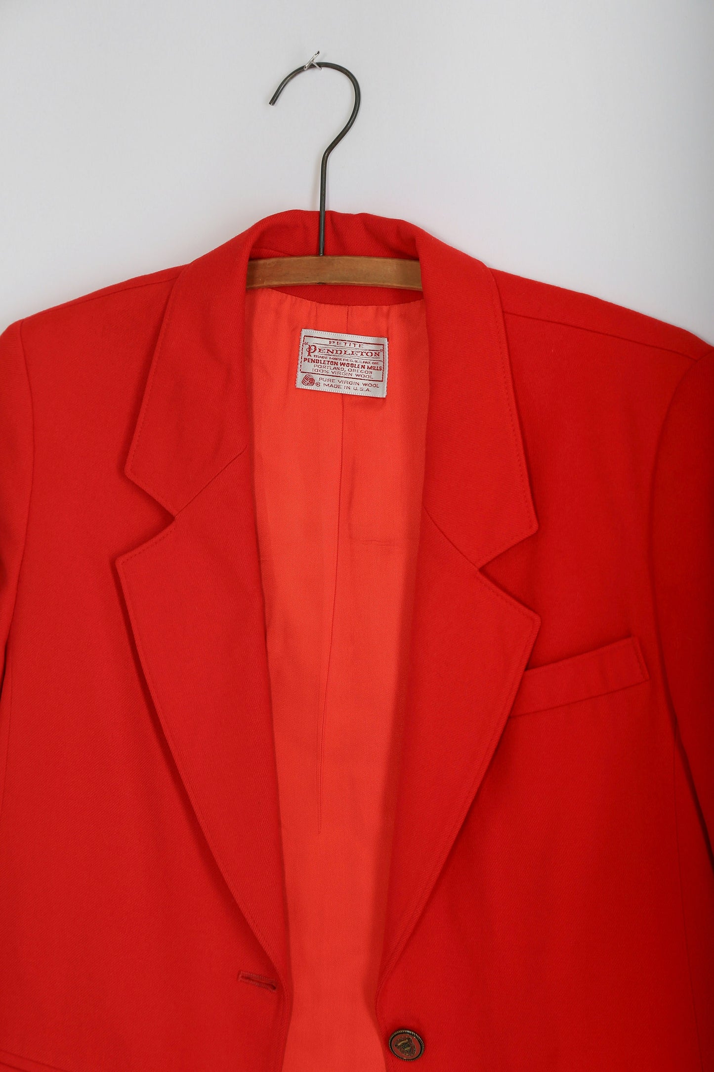 70s Pendleton red blazer | Vintage 1970s red wool Pendleton jacket blazer